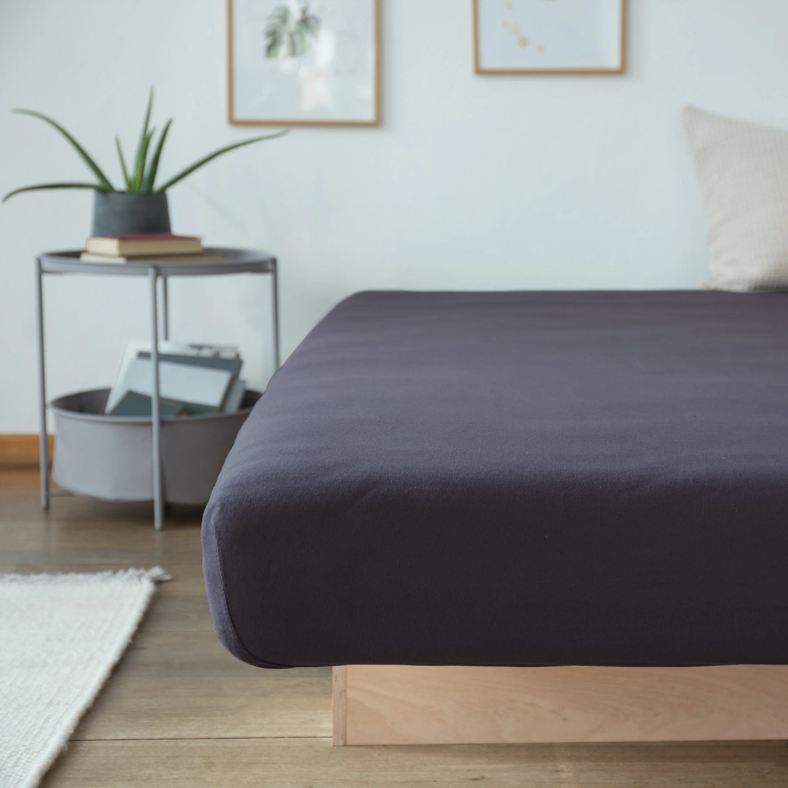 Comfort Jersey Spannbettlaken - 160 g/m² 100% Baumwolle - 140-160 x 200 cm - Anthrazit - Image 2