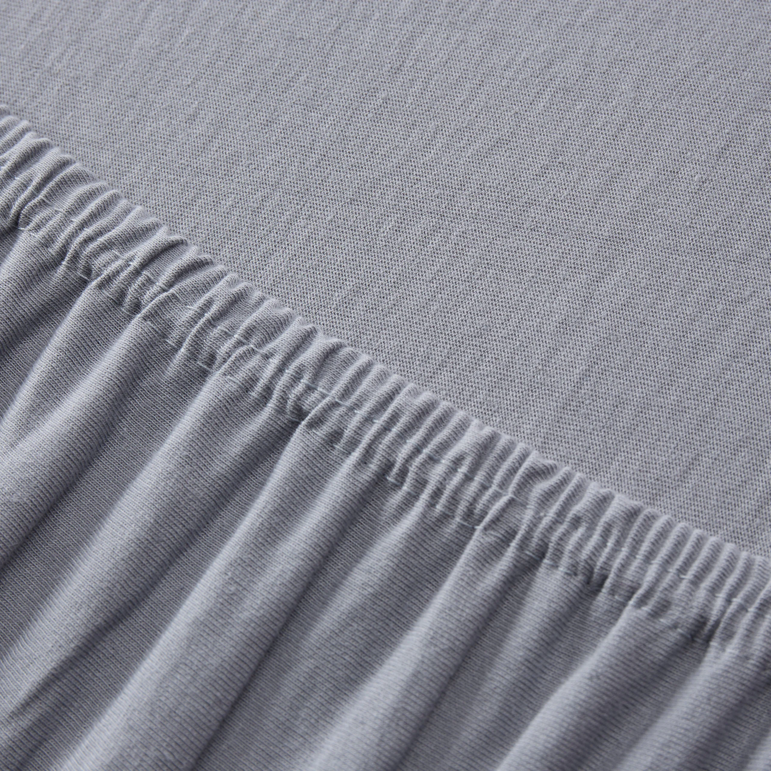 Comfort Jersey Spannbettlaken - 160 g/m² 100% Baumwolle - 180-200 x 200 cm - Frostgrau - Image 7