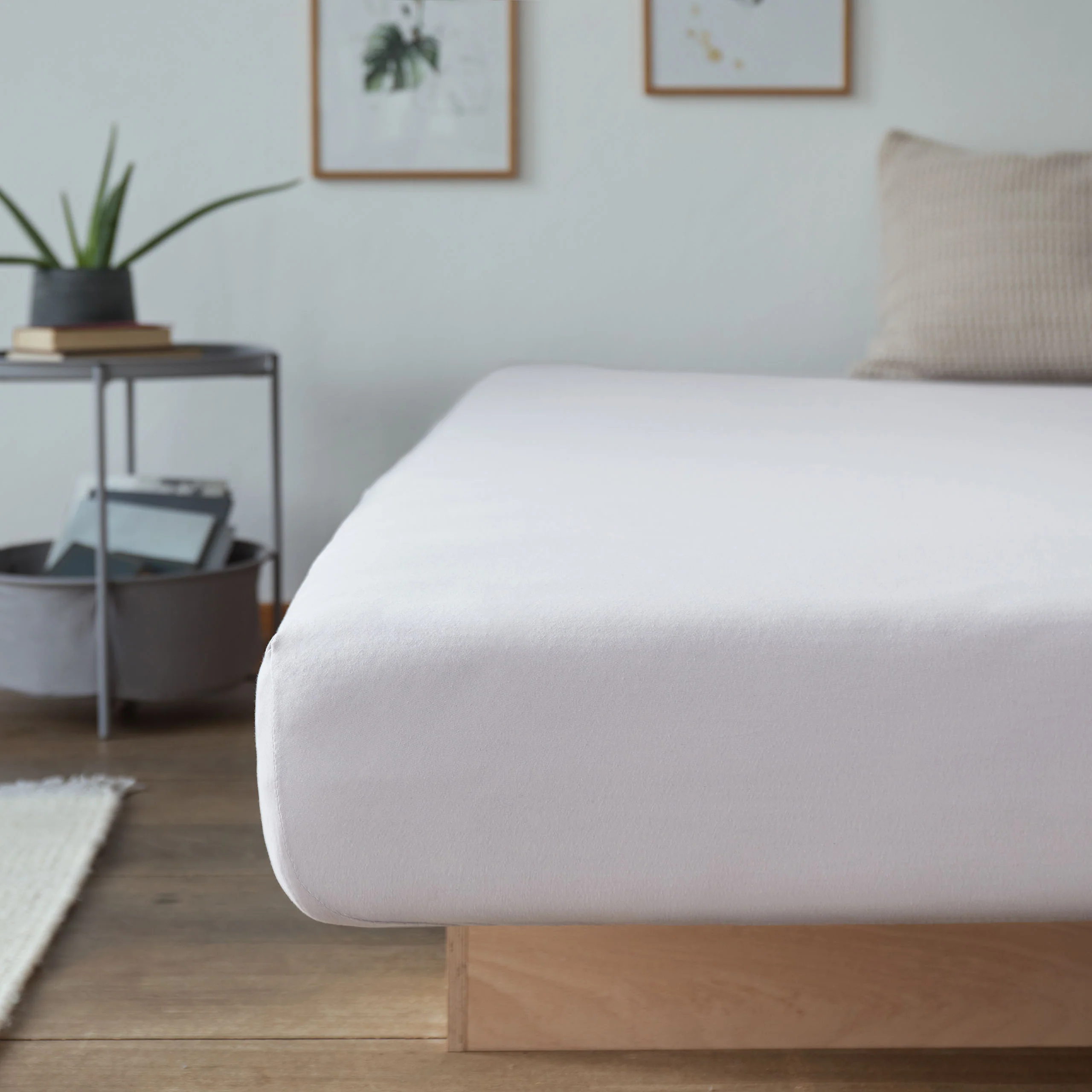 Comfort Jersey Spannbettlaken - 160 g/m² 100% Baumwolle - 180-200 x 200 cm - Weiß - Image 2