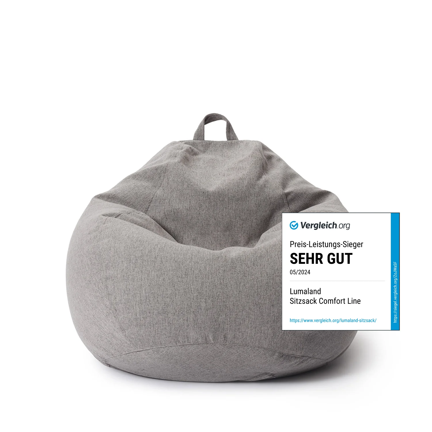 Comfort Line Sitzsack L - 185 L - Hellgrau