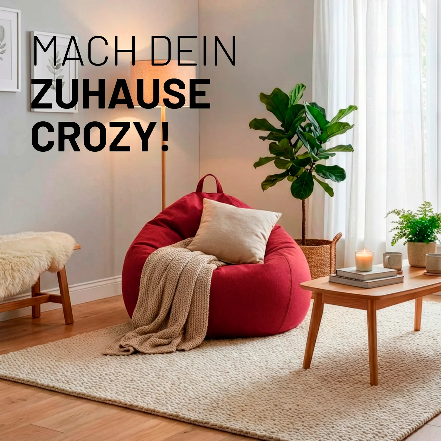 Comfort Line Sitzsack M - 120 L - Rot - Image 7