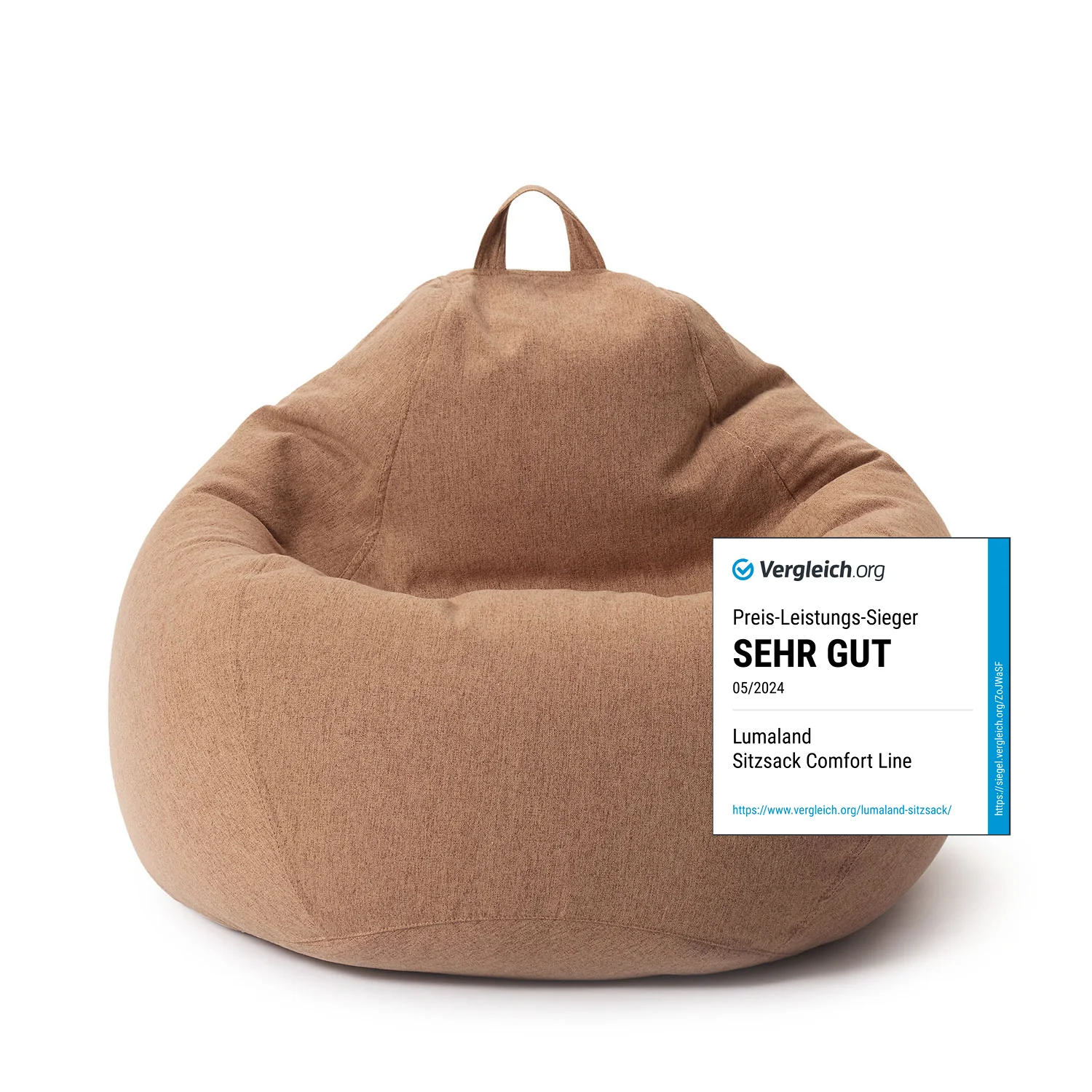 Comfort Line Sitzsack XL - 250 L - Braun