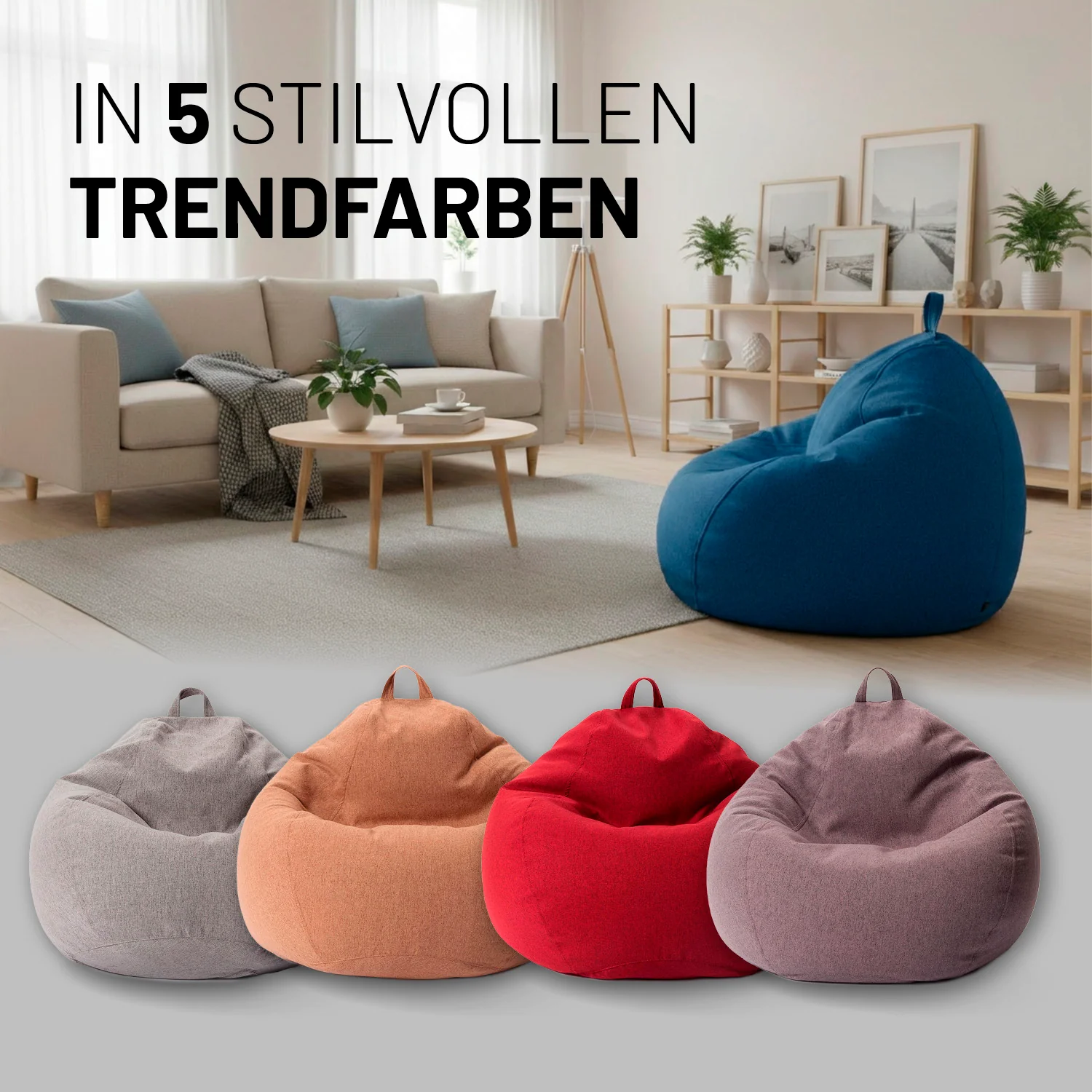 Comfort Line Sitzsack XL - 250 L - Dunkelblau - Image 7