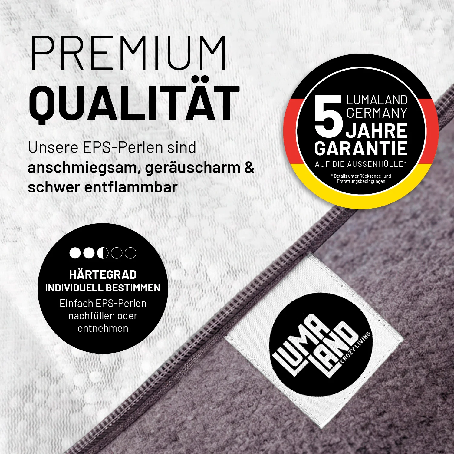 Comfort Line Sitzsack XL - 250 L - Dunkelgrau - Image 6