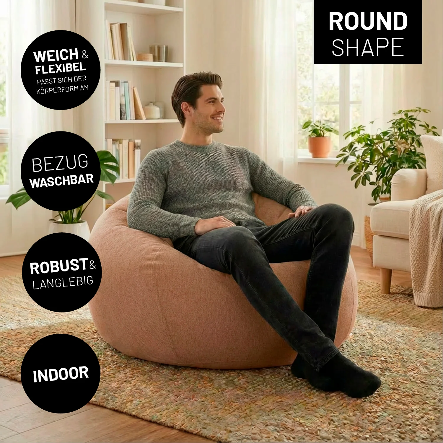 Comfort Line Sitzsack XXL - 315 L - Braun - Image 2