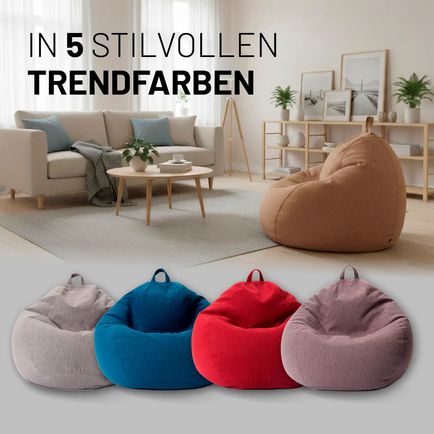 Comfort Line Sitzsack XXL - 315 L - Braun - Image 7