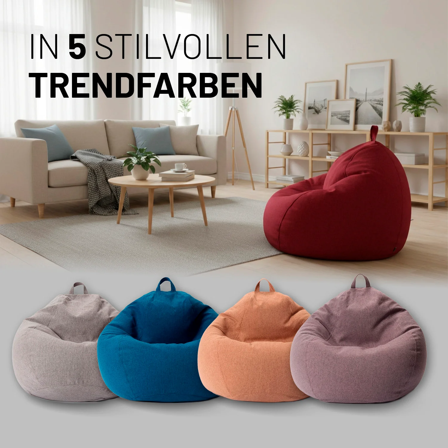 Comfort Line Sitzsack XXL - 315 L - Rot - Image 7