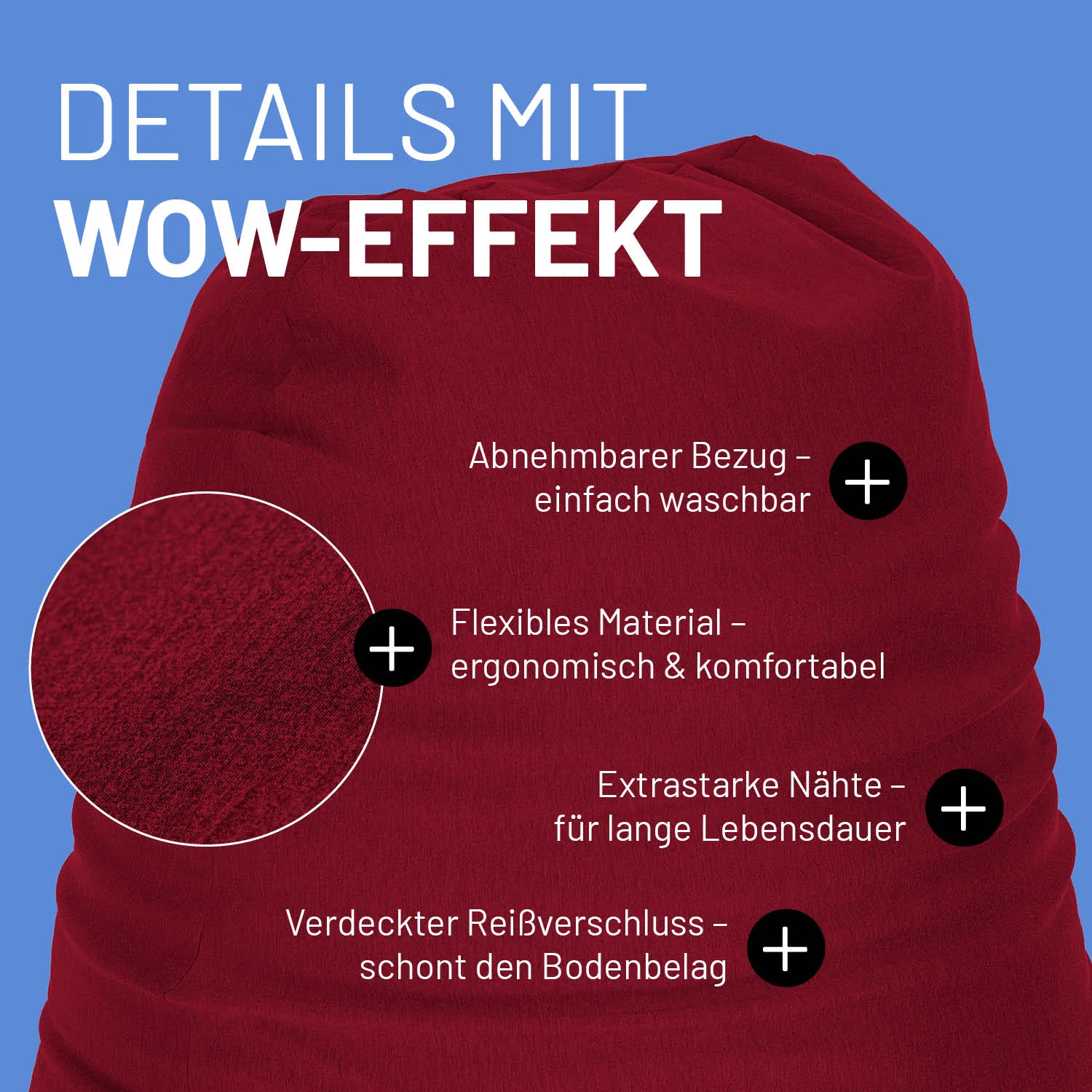 Flexi Comfort Sitzsack (380 L) - indoor - Rot - Image 6