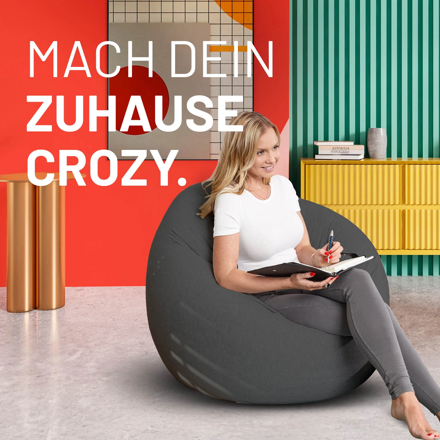 Flexi Comfort Sitzsack (320 L) - indoor - Dunkelgrau - Image 3