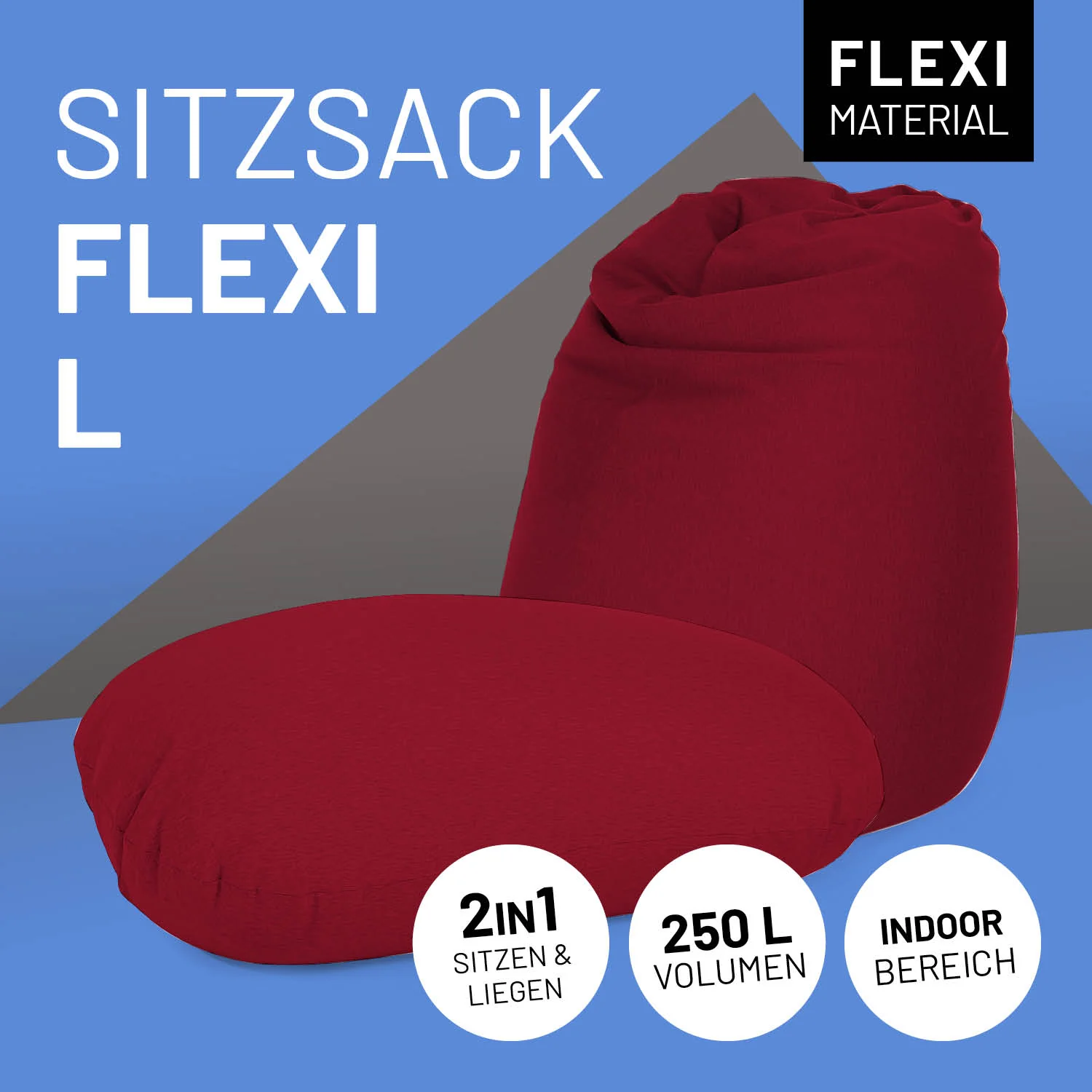 Flexi Comfort Sitzsack (320 L) - indoor - Rot - Image 2