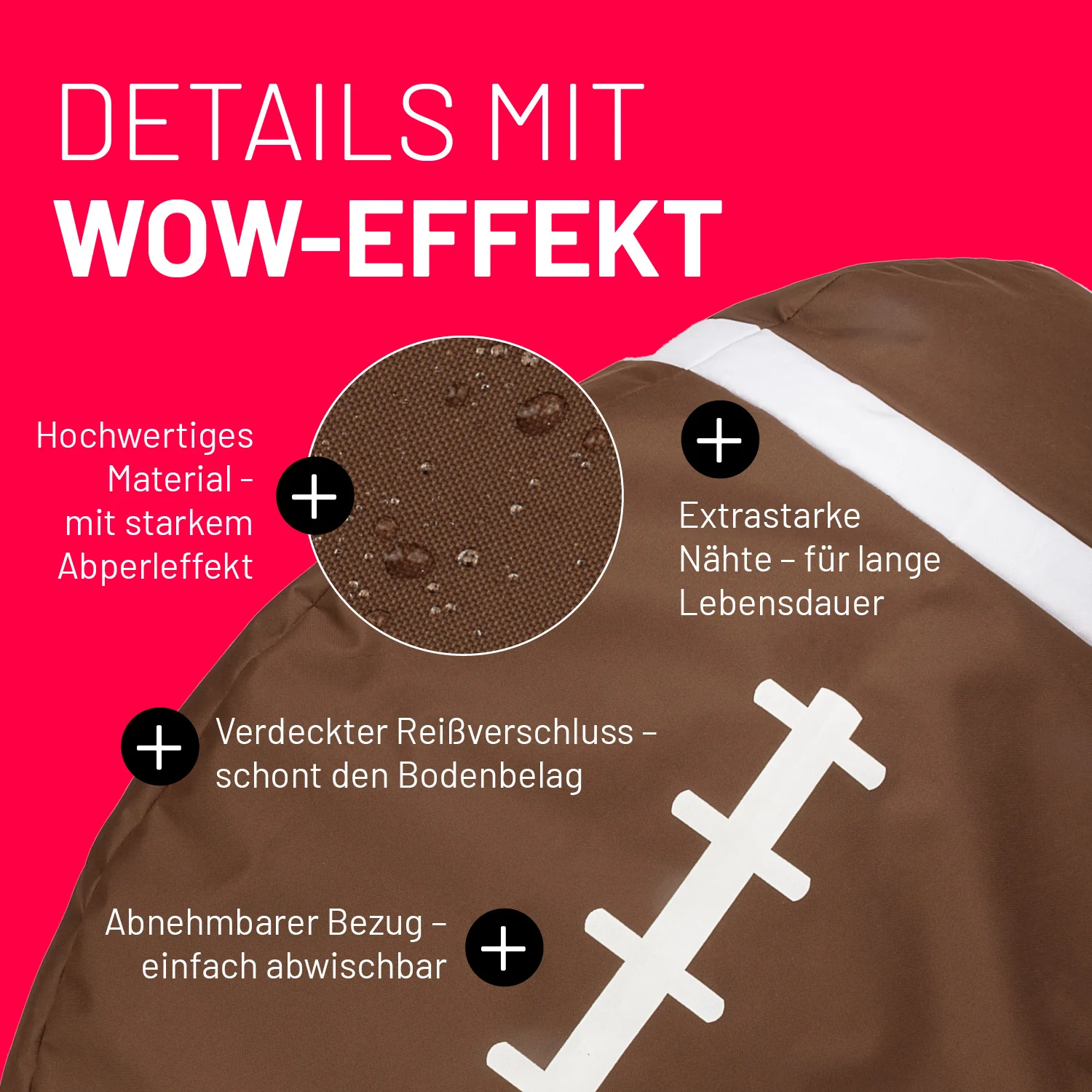 Football-Sitzsack (300 L) - indoor & outdoor - Image 4
