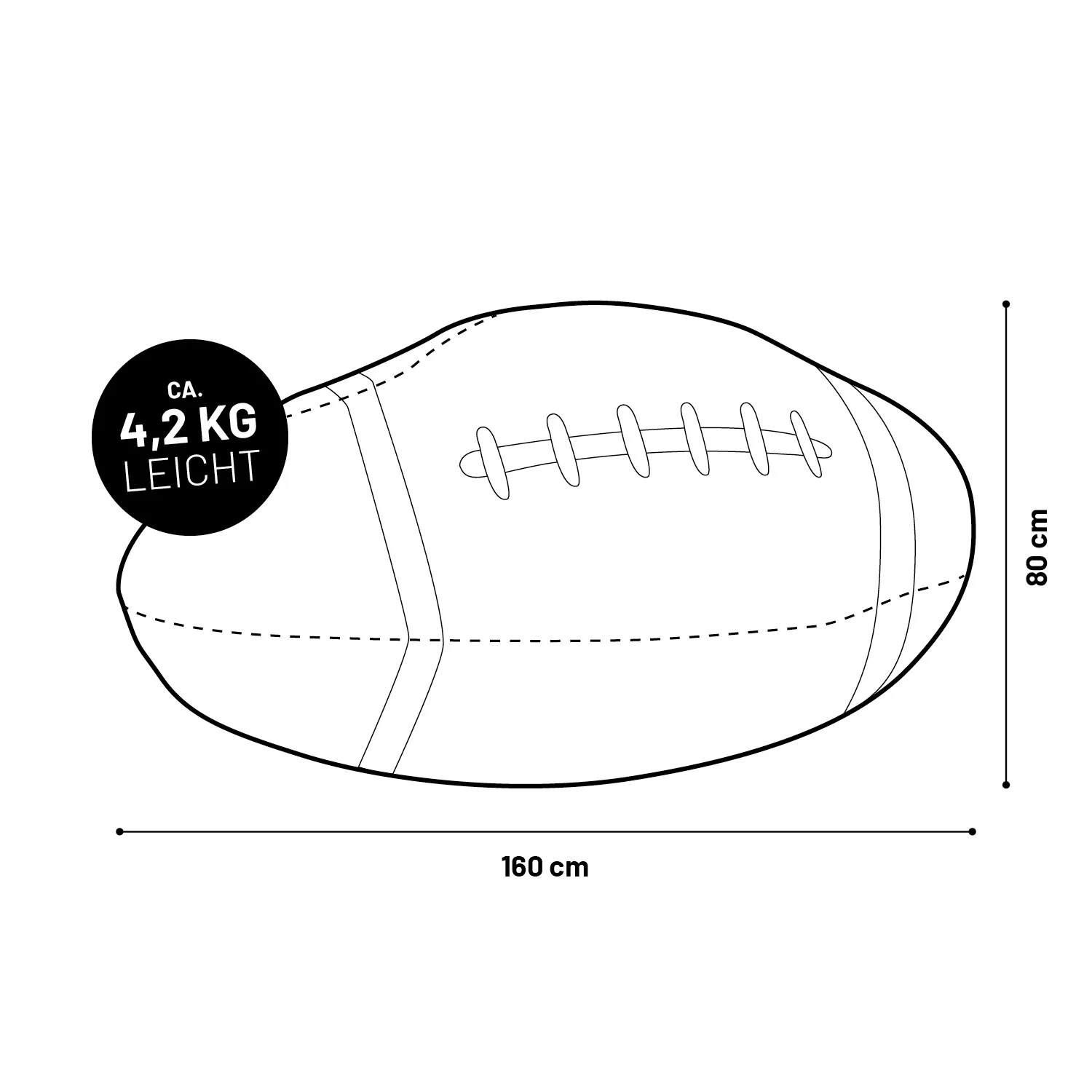 Football-Sitzsack (300 L) - indoor & outdoor - Image 9