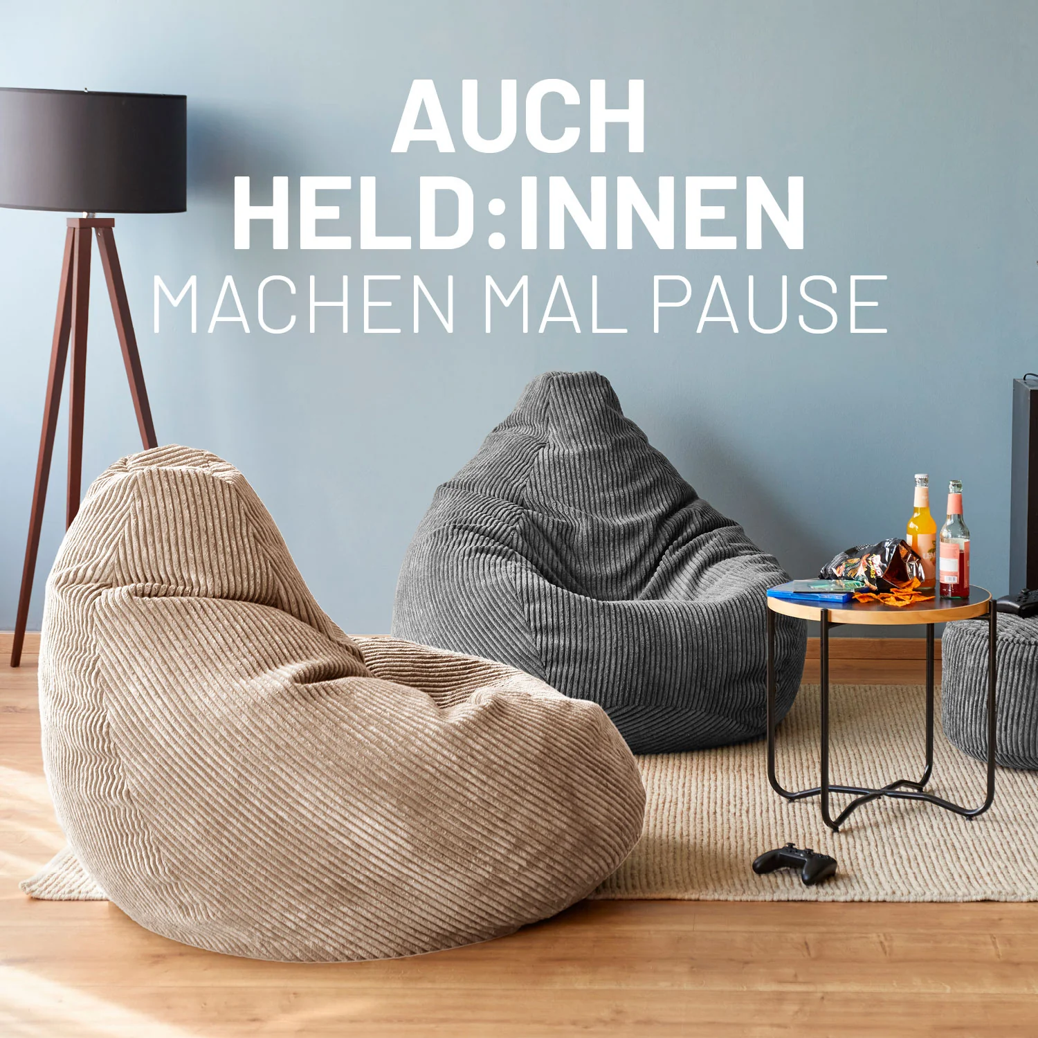 Sitzsack GIANT aus der Cord-Reihe - Beige - Image 3