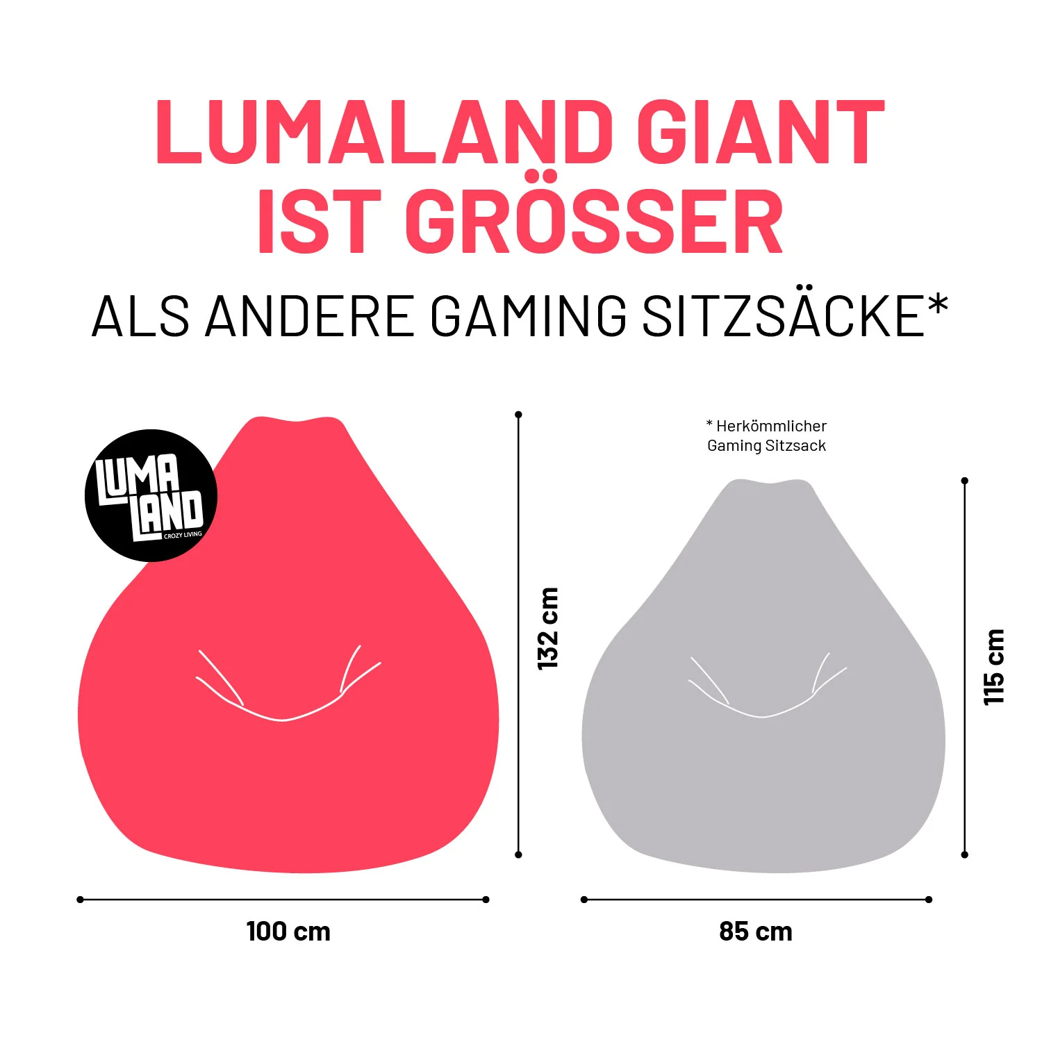 Sitzsack GIANT aus der Cord-Reihe - Grau - Image 9