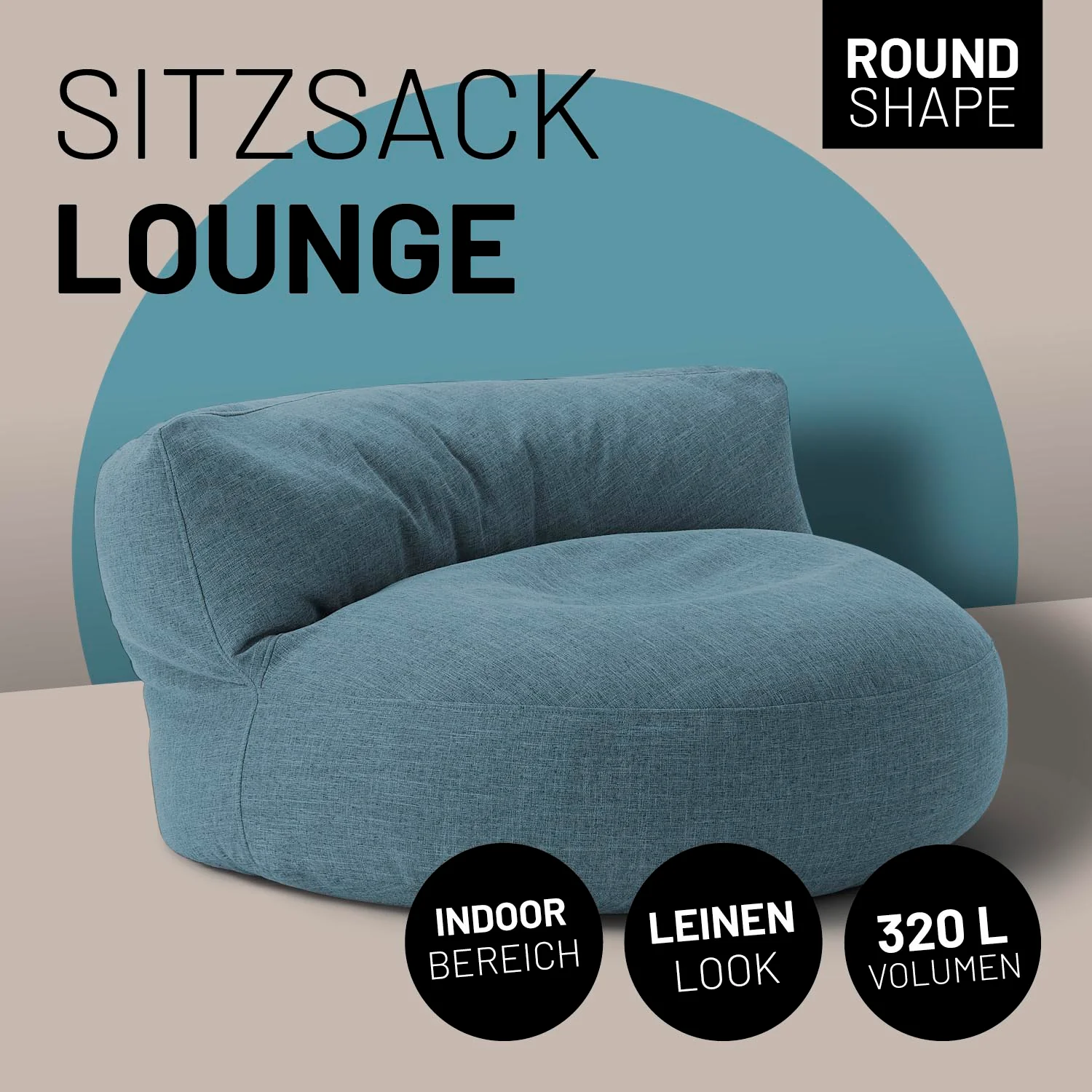 Interior Line Sitzsack-Lounge (320 L) - indoor - Aquamarin - Image 2
