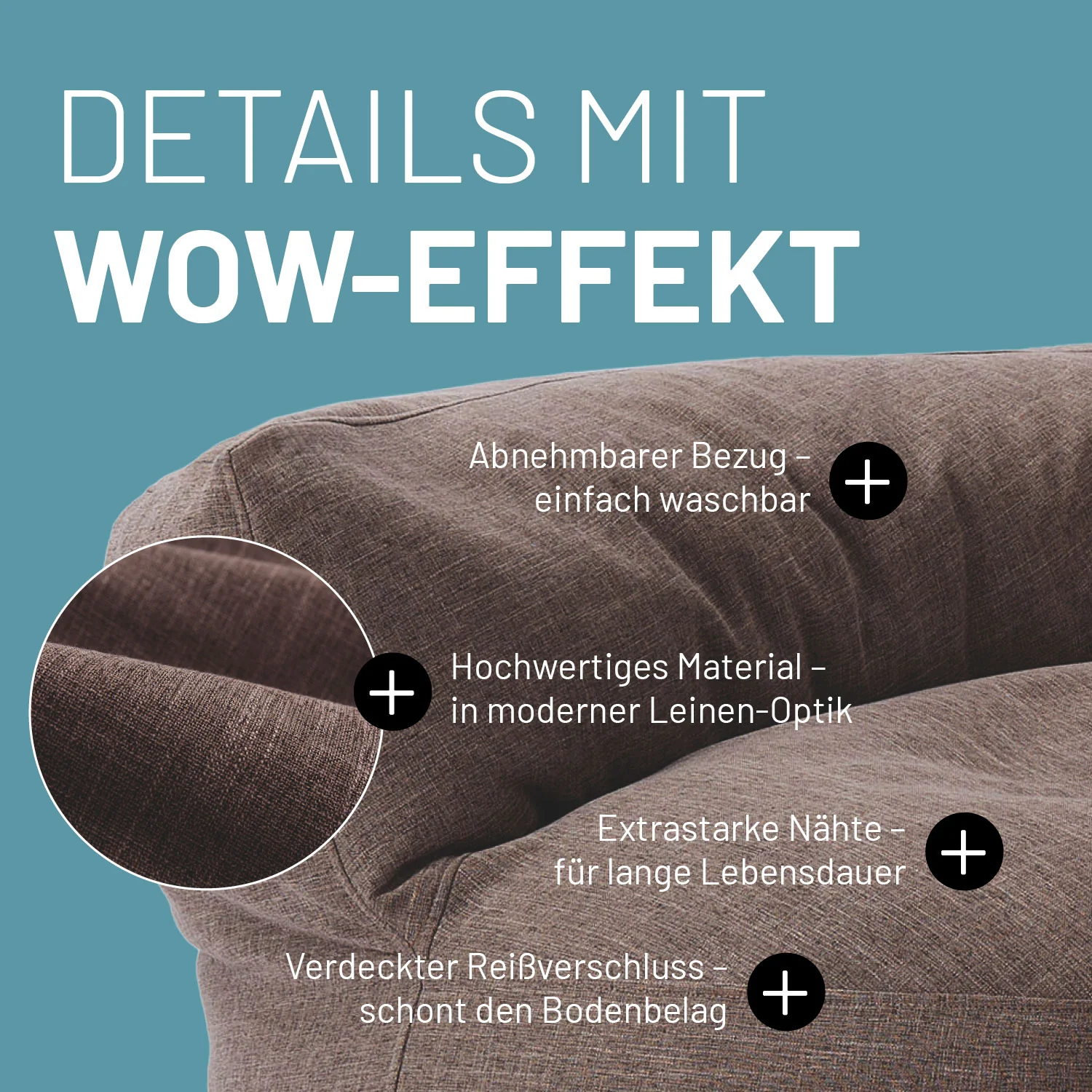 Interior Line Sitzsack-Lounge (320 L) - indoor - Braun - Image 5