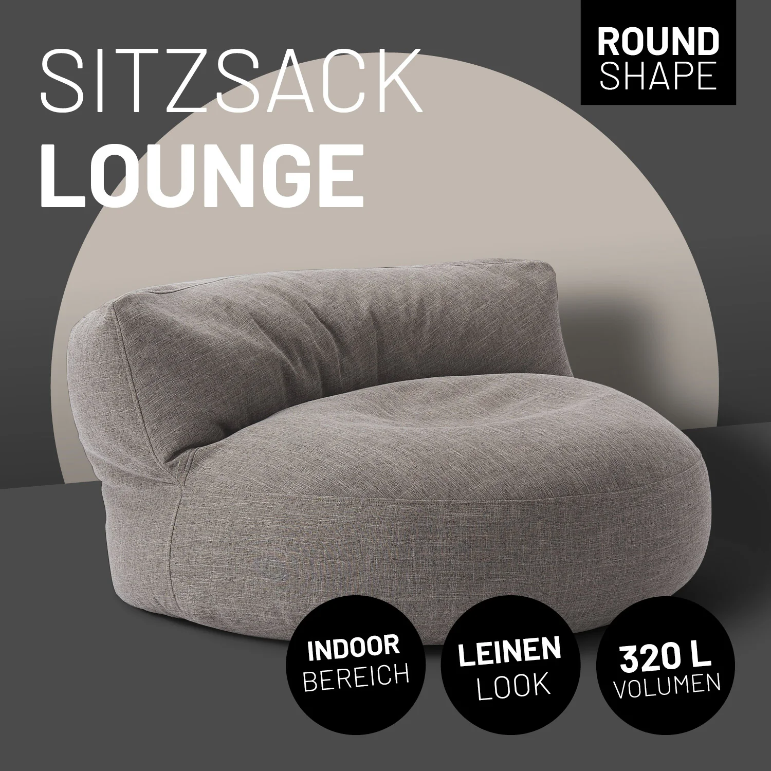Interior Line Sitzsack-Lounge (320 L) - indoor - Hellgrau - Image 2