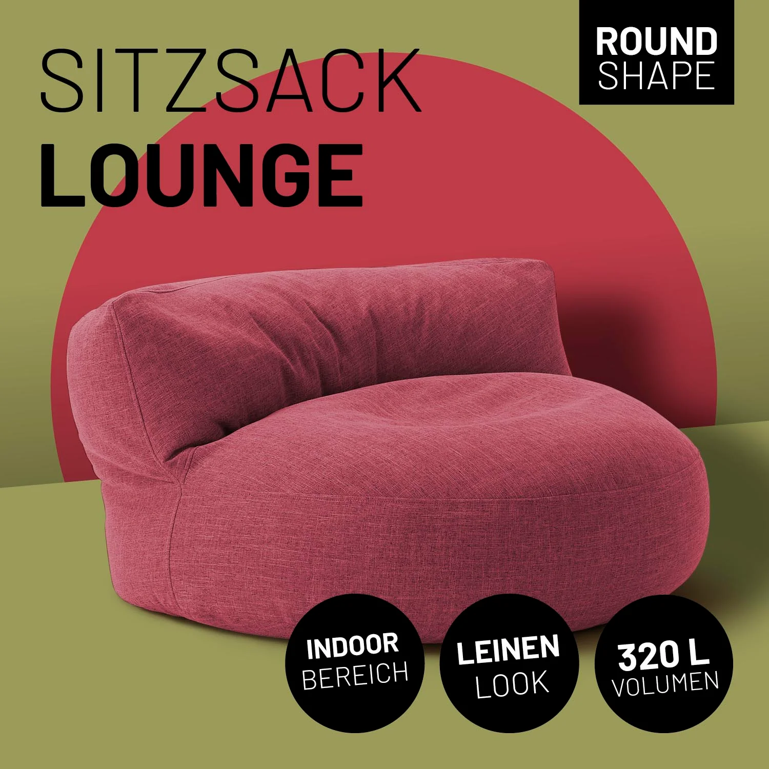 Interior Line Sitzsack-Lounge (320 L) - indoor - Rot - Image 2