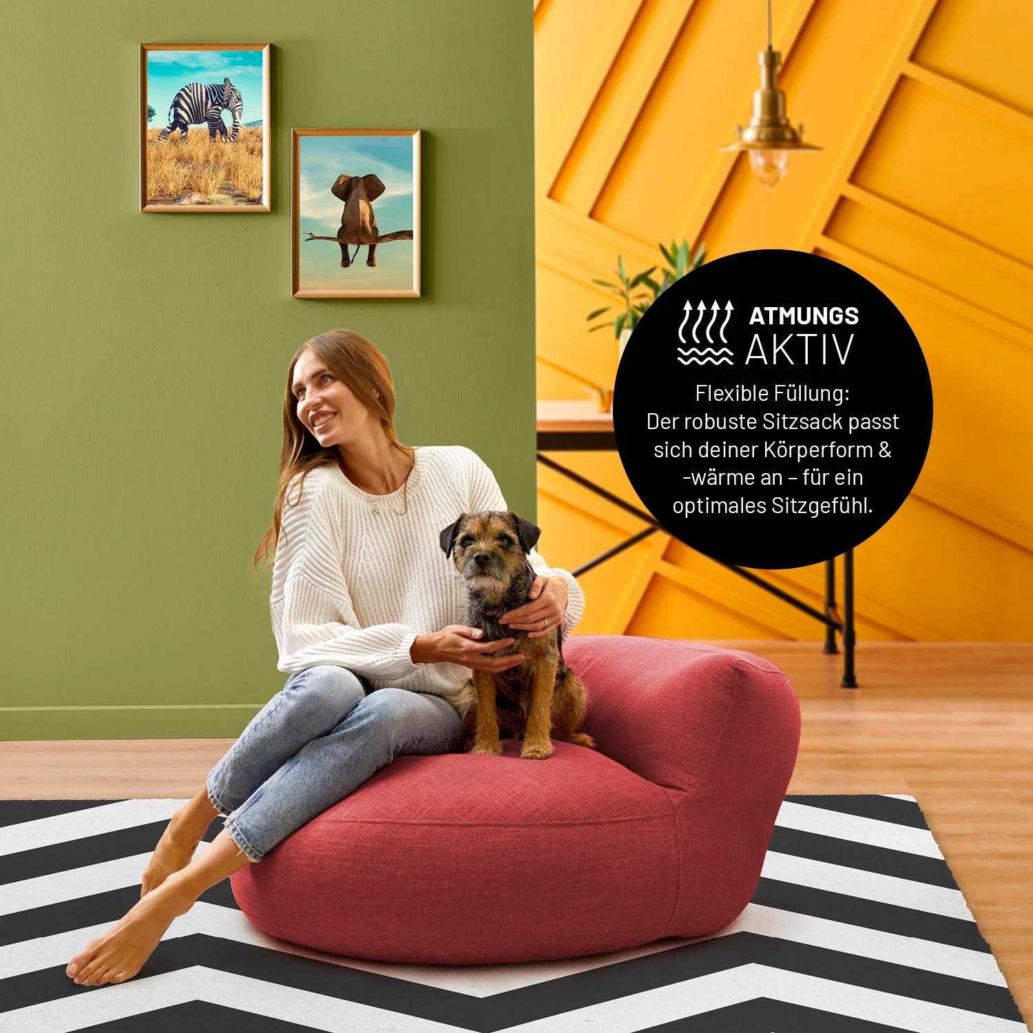 Interior Line Sitzsack-Lounge (320 L) - indoor - Rot - Image 7