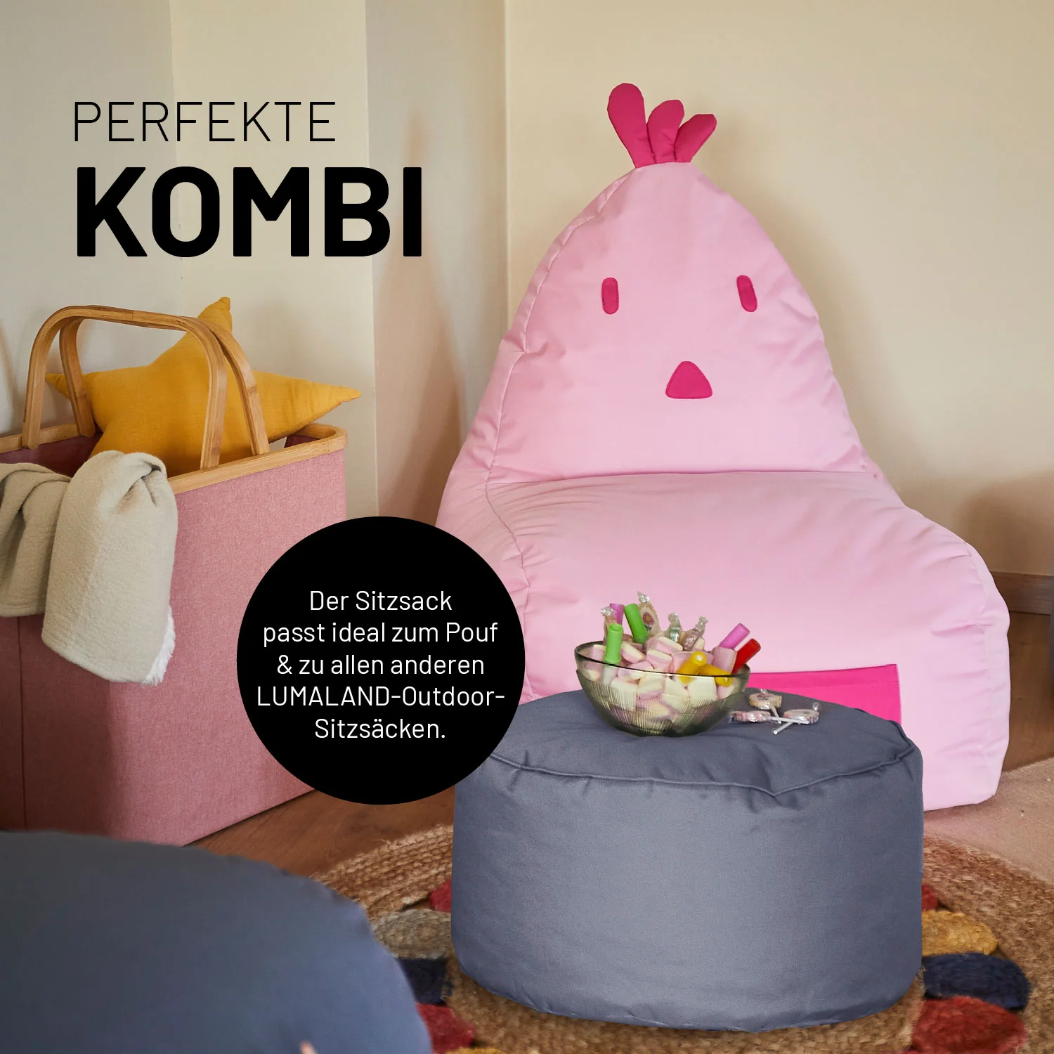 Kindersitzsack Animal Line Chick (200 L) - indoor & outdoor - Senfgelb - Image 7