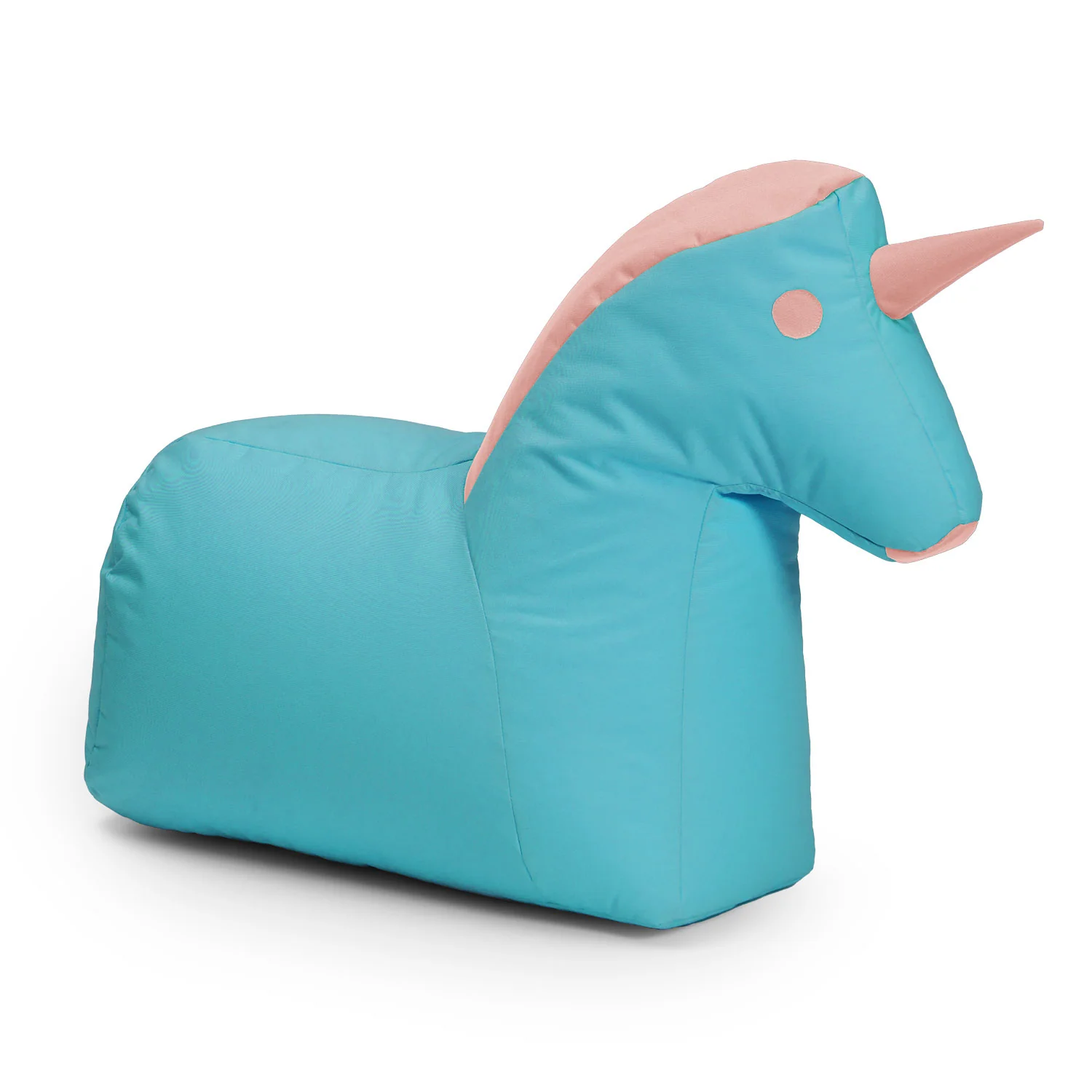 Kindersitzsack Animal Line Einhorn (120 L) - indoor & outdoor - Türkis/Pastell Pink