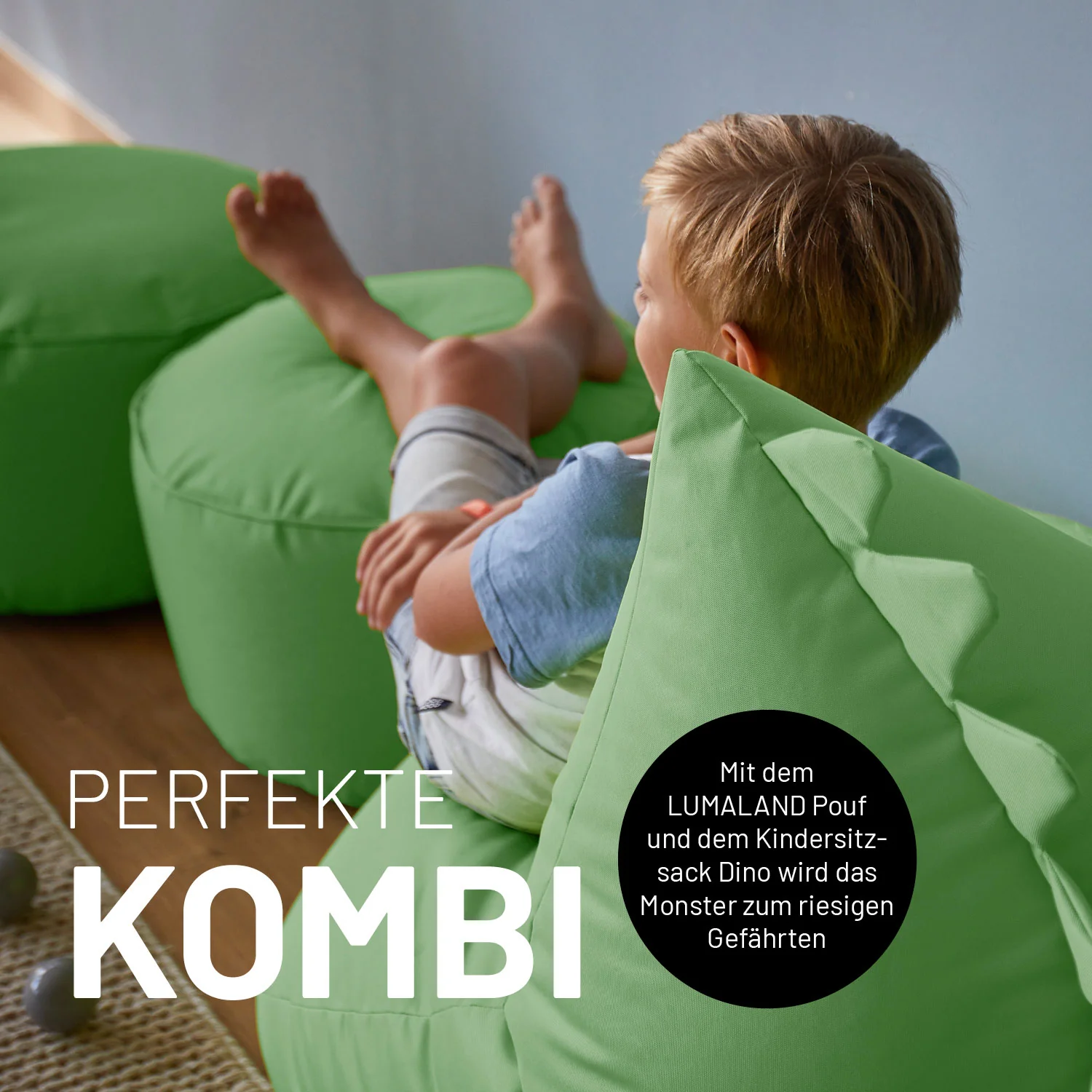 Kindersitzsack Animal Line Monster (180 L) - indoor & outdoor - Pastell Grün - Image 7