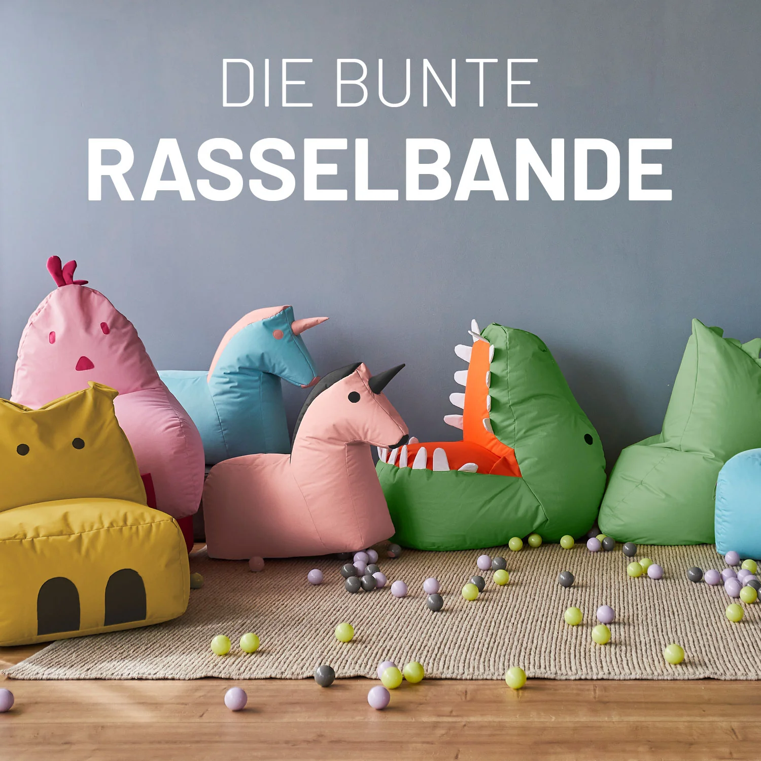 Kindersitzsack Animal Line Monster (180 L) - indoor & outdoor - Senfgelb - Image 8