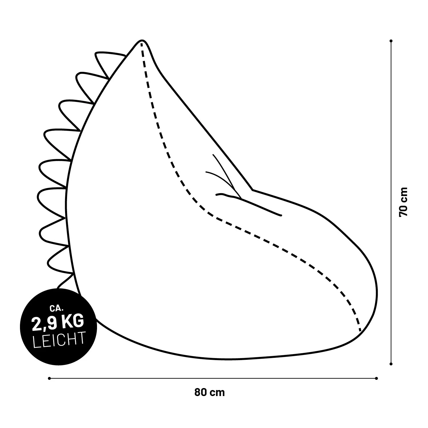 Kindersitzsack Animal Line Monster (180 L) - indoor & outdoor - Senfgelb - Image 9