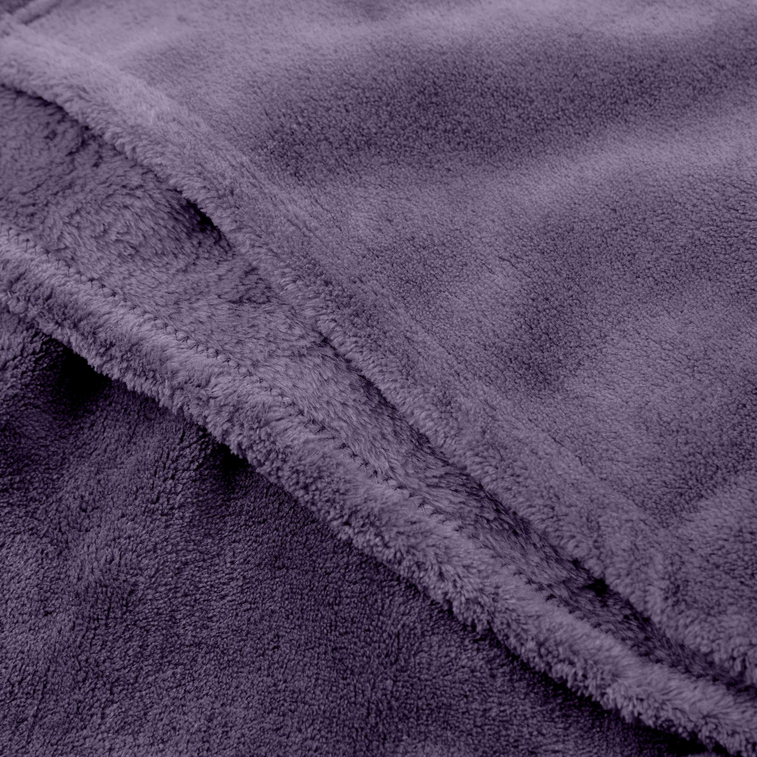 Kuscheldecke - 150x200cm - Sofadecke & Tagesdecke - Lila - Image 6