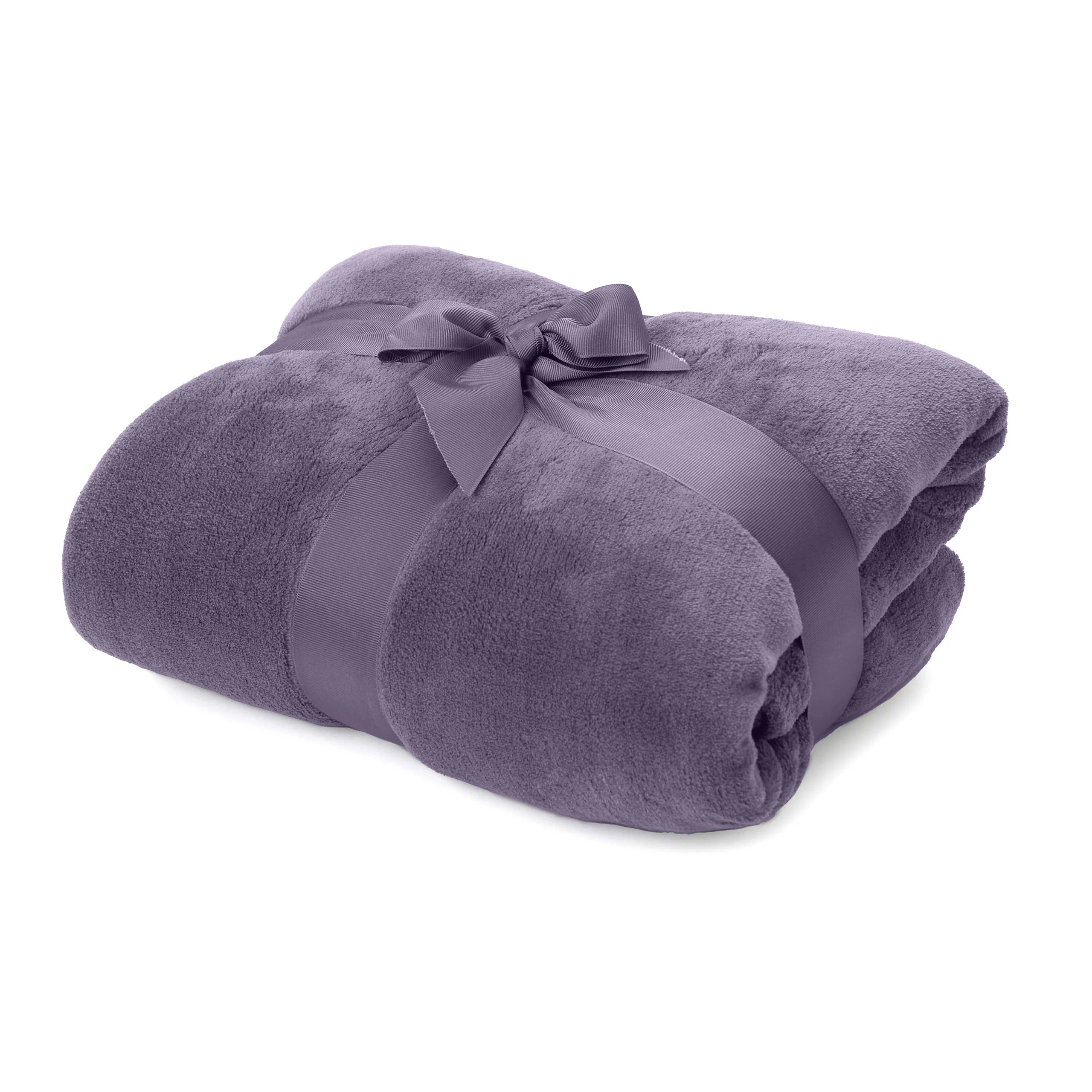 Kuscheldecke - 220x240 cm - Sofadecke & Tagesdecke - Lila