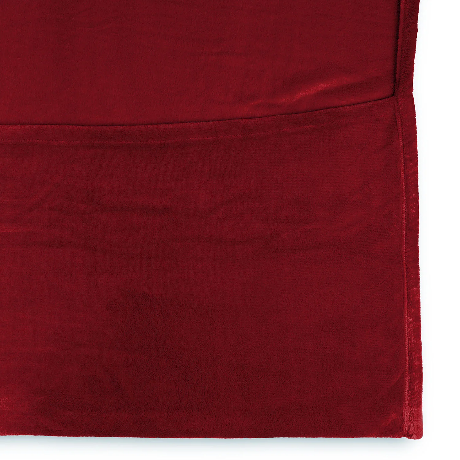 Kuscheldecke - 170 x 200 cm - 50 cm Fußtasche - Sofadecke & Tagesdecke - Bordeaux - Image 7