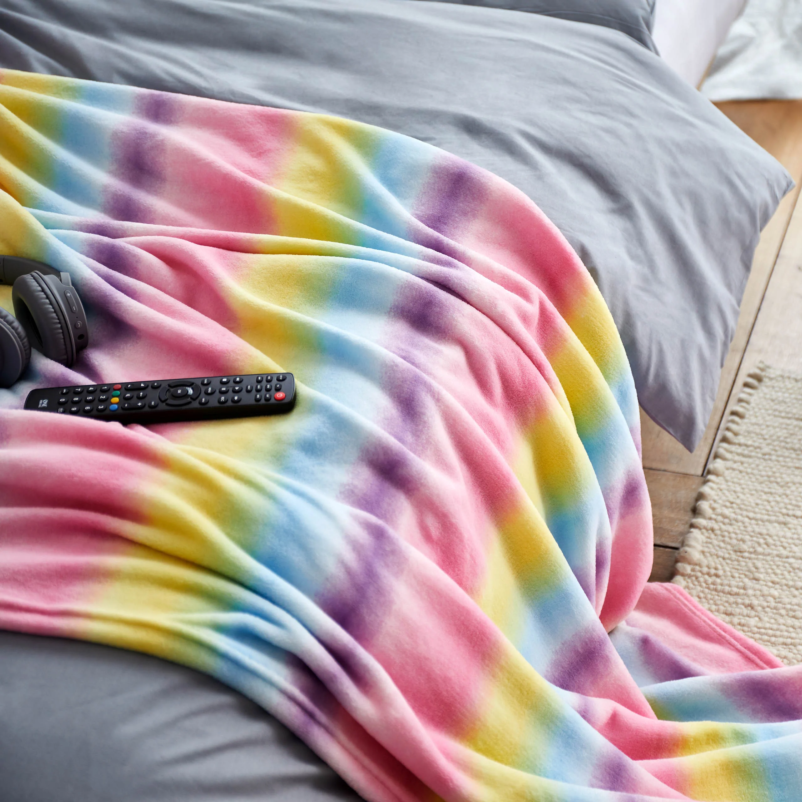 Kuscheldecke für Kinder - 150 x 180 cm - Regenbogen - Image 3