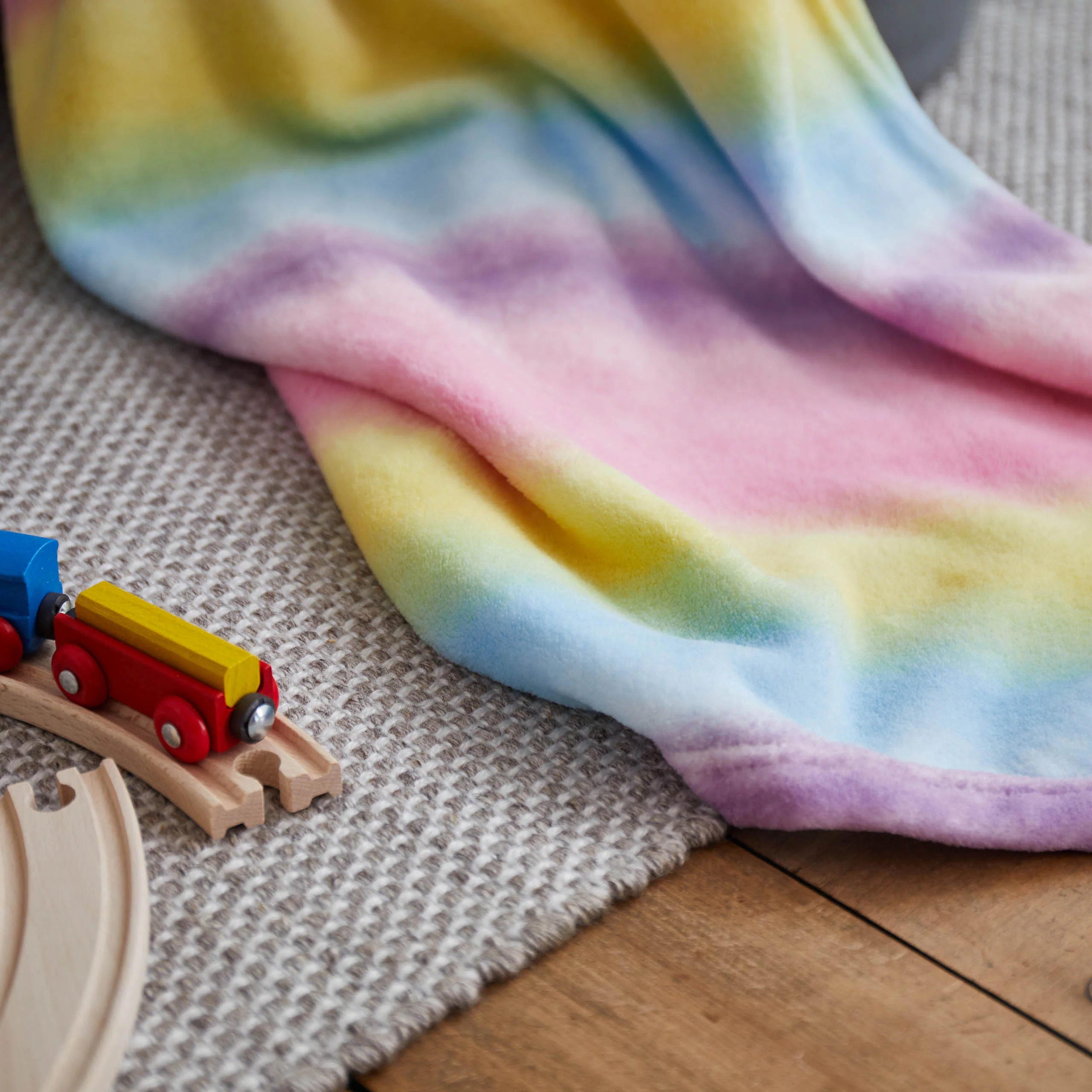 Kuscheldecke für Kinder - 75 x 100 cm - Regenbogen - Image 3