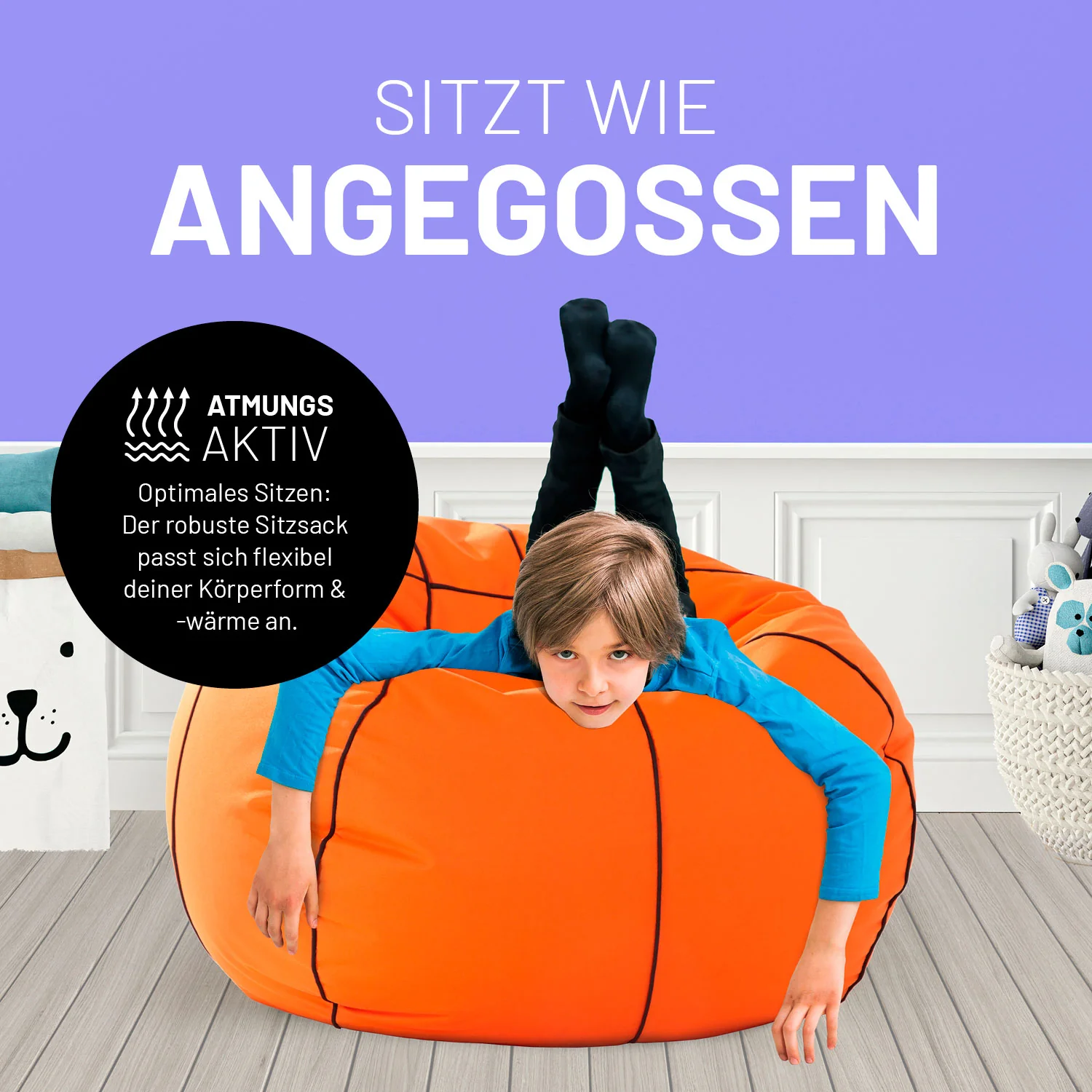 Luxury Basketball Sitzsack (300 L) - indoor & outdoor - Image 5