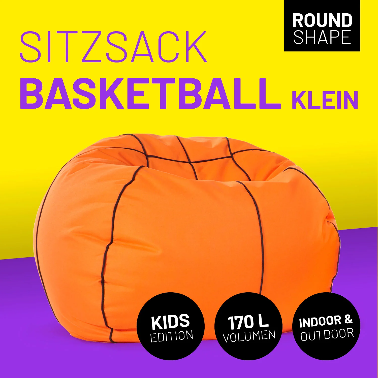 Luxury Basketball Sitzsack (170 L) - indoor & outdoor - Image 2