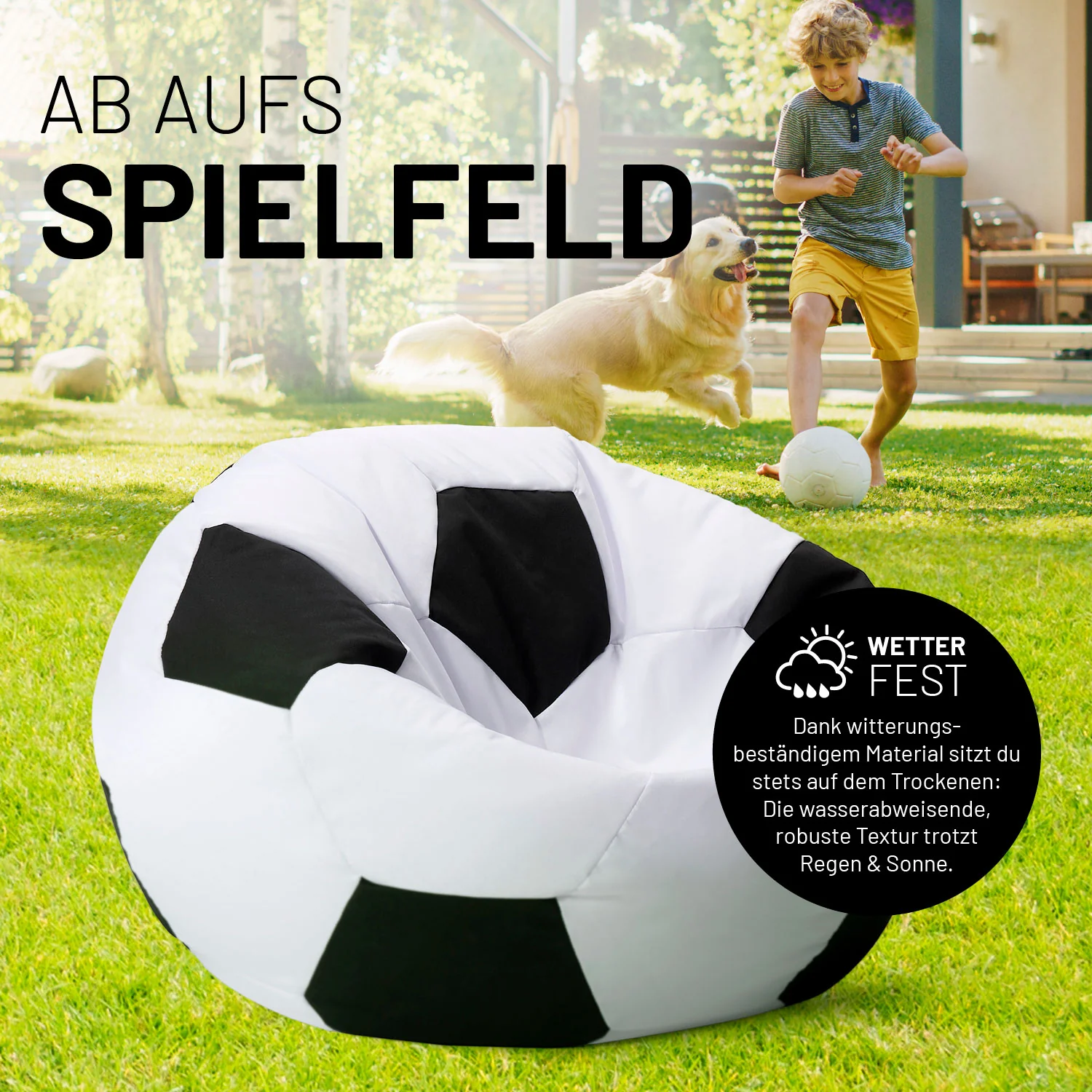 Luxury Fußball Sitzsack (300 L) - indoor & outdoor - Image 6