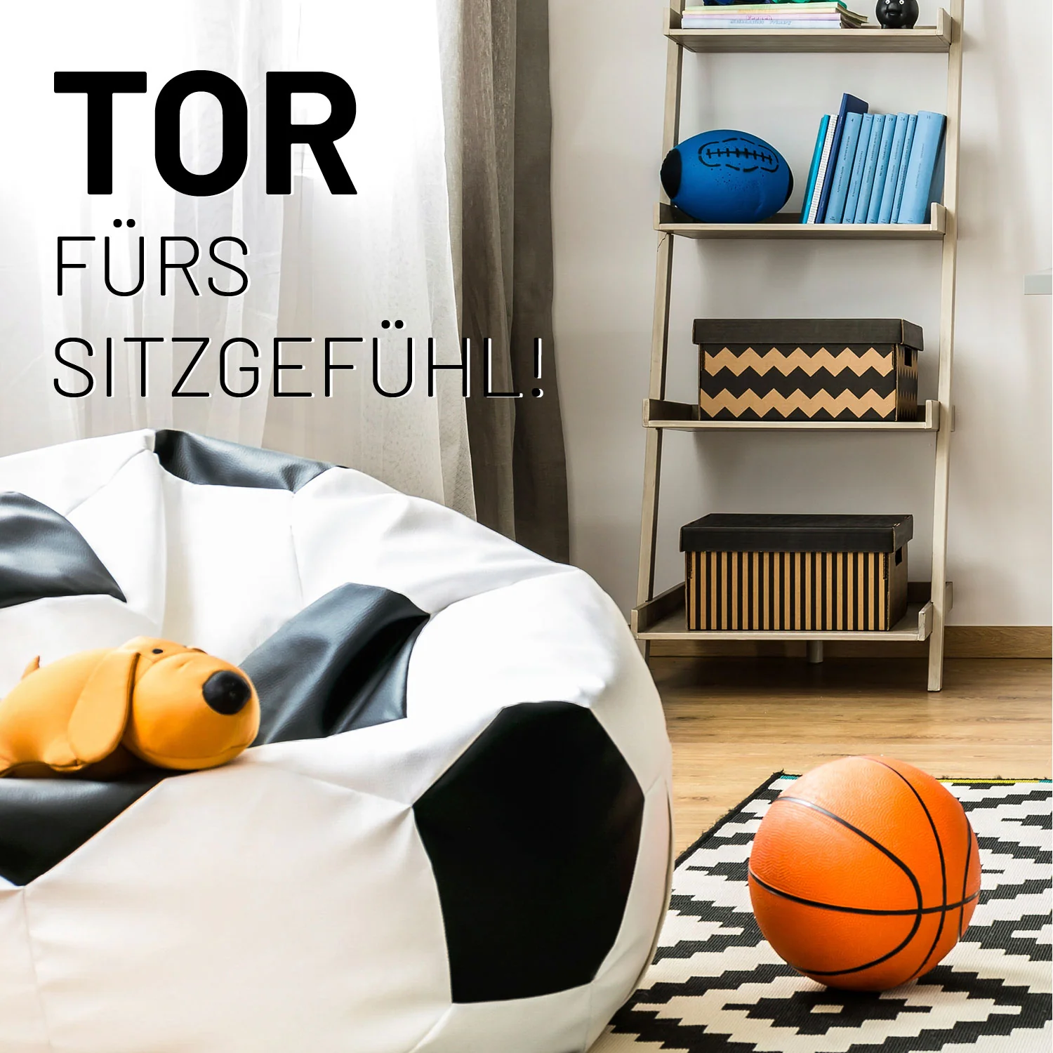 Luxury Fußball Sitzsack (170 L) - indoor & outdoor - Image 3