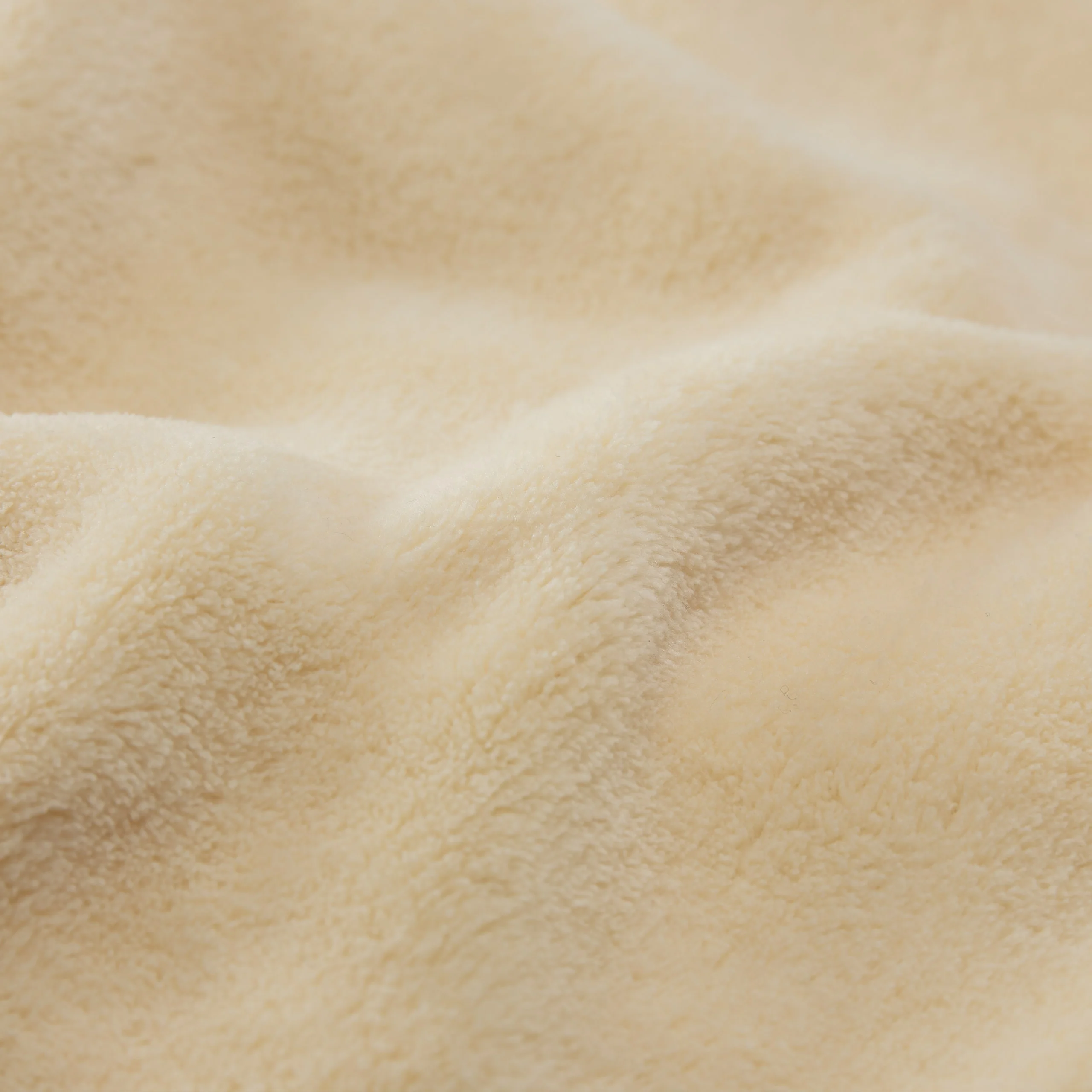 Luxury Mikrofaser Bademantel mit Kapuze für Damen und Herren - Creme - Größe S - Image 7