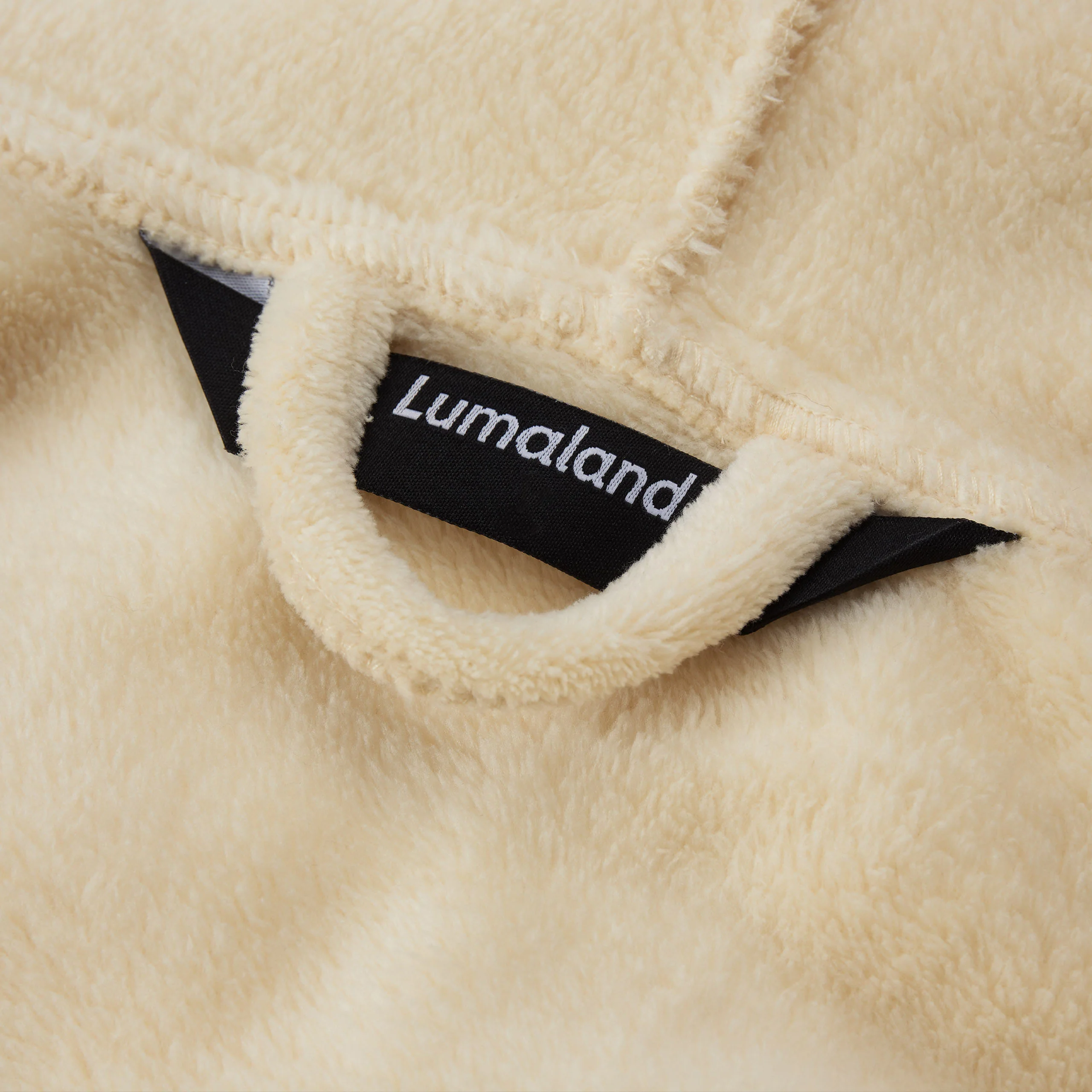 Luxury Mikrofaser Bademantel mit Kapuze für Damen und Herren - Creme - Größe S - Image 8