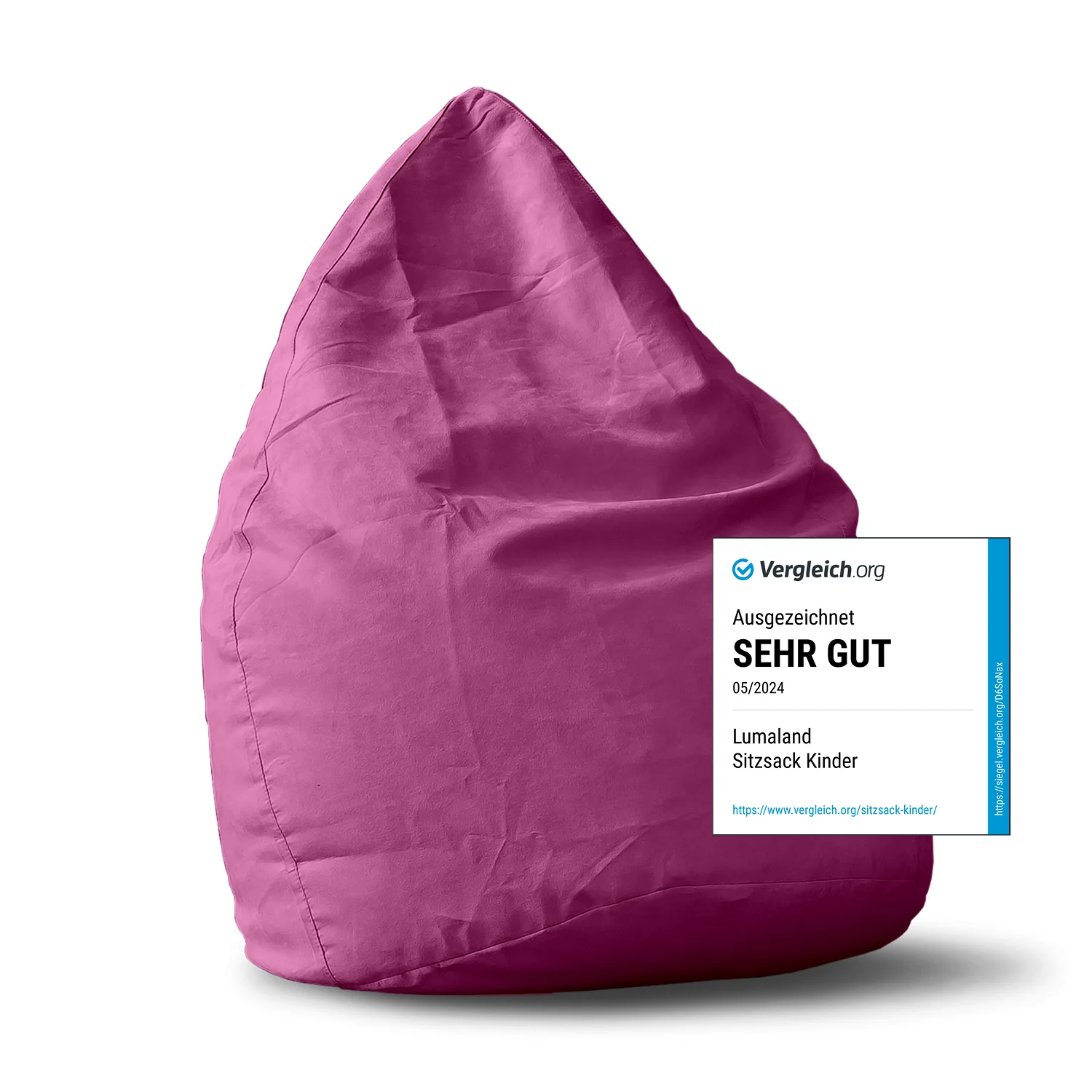Luxury XL PLUS Sitzsack (220 L) - Indoor - Pink