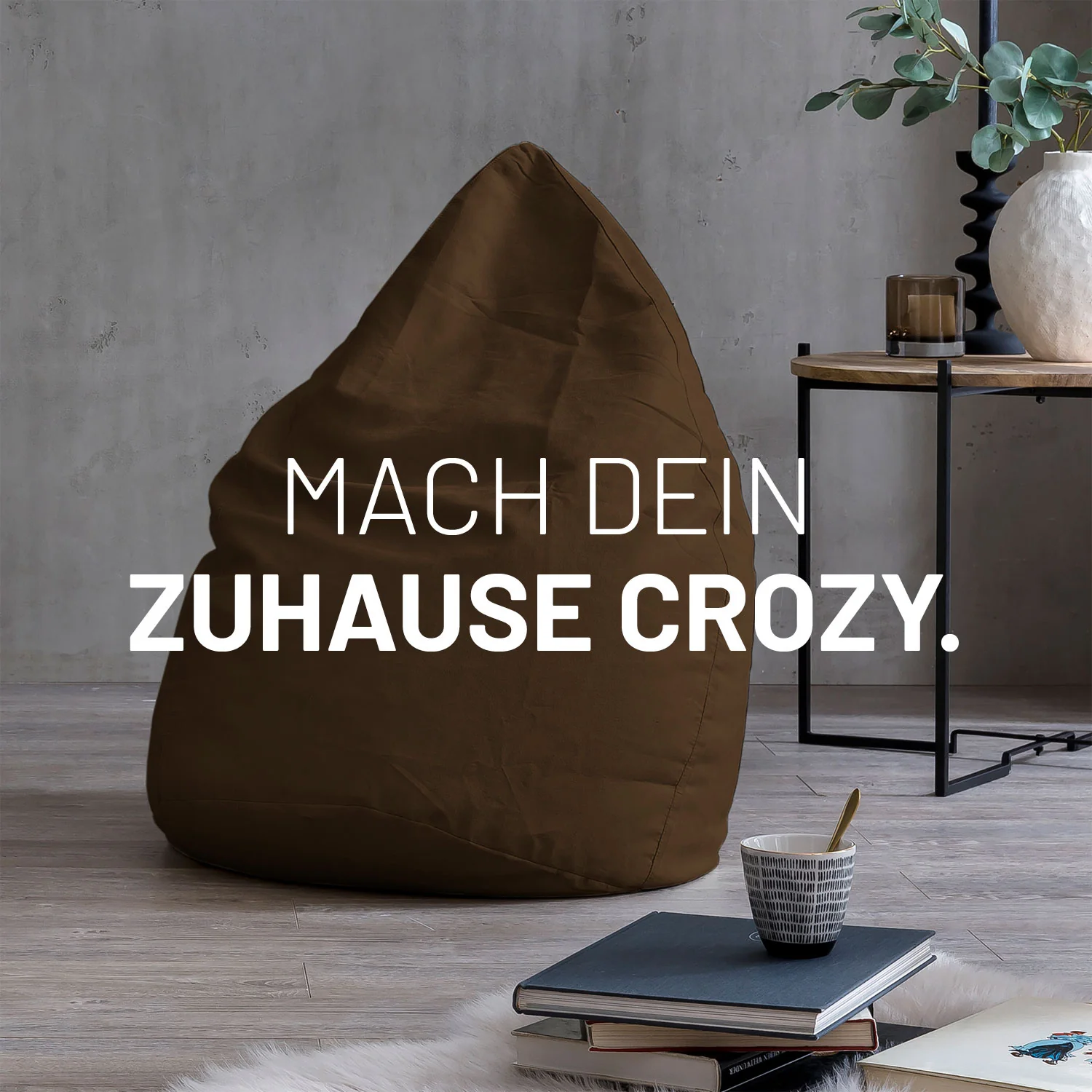 Luxury XL Sitzsack (120 L) - indoor - Braun - Image 3