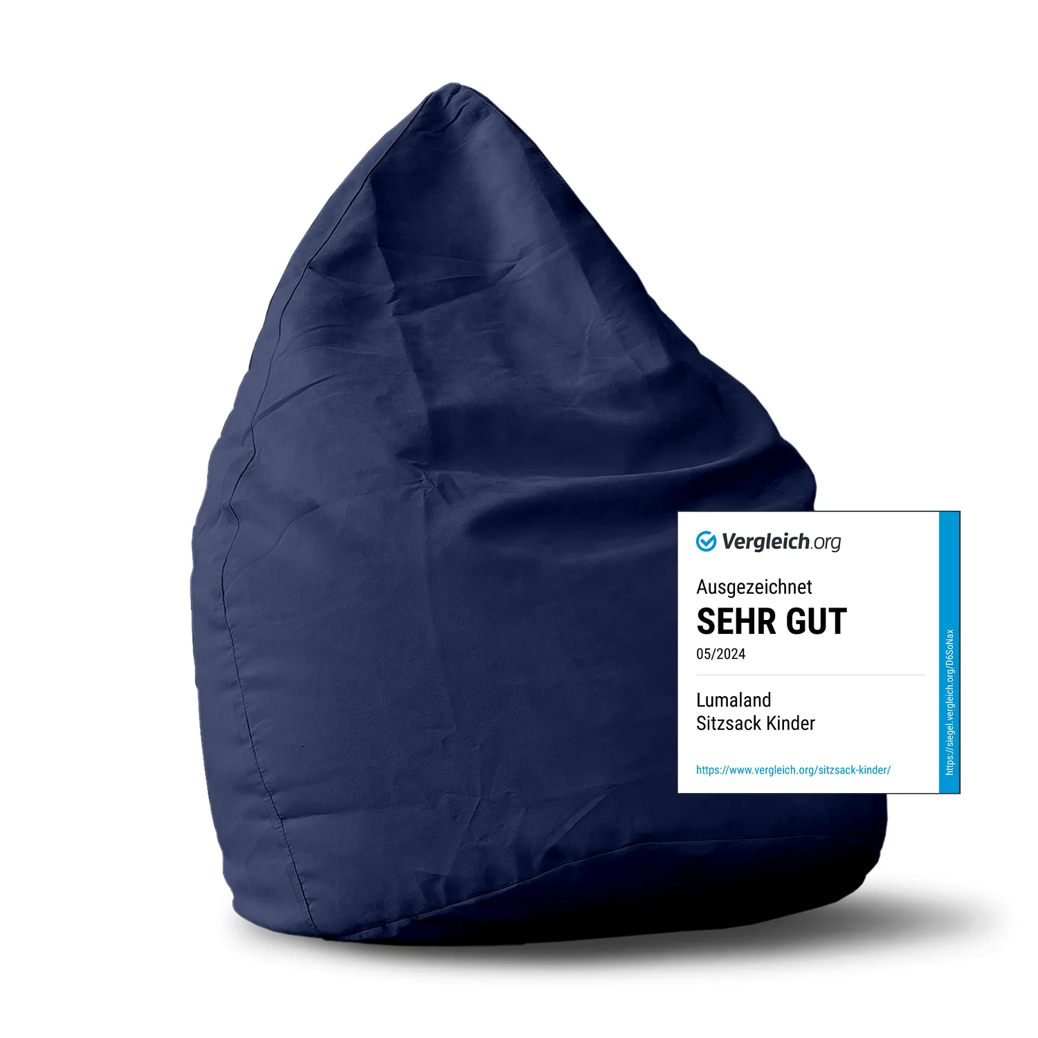 Luxury XL Sitzsack (120 L) - indoor - Dunkelblau - Image 2