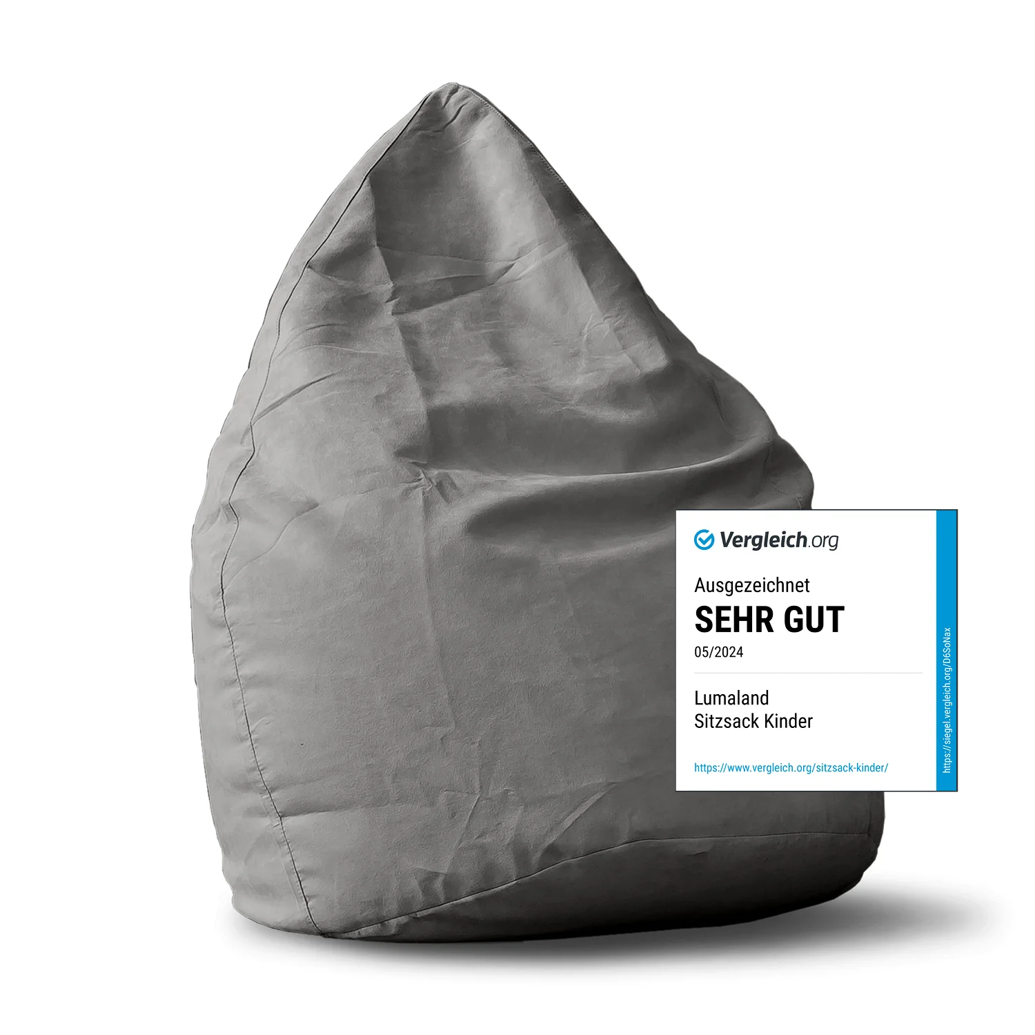 Luxury XL Sitzsack (120 L) - indoor - Grau