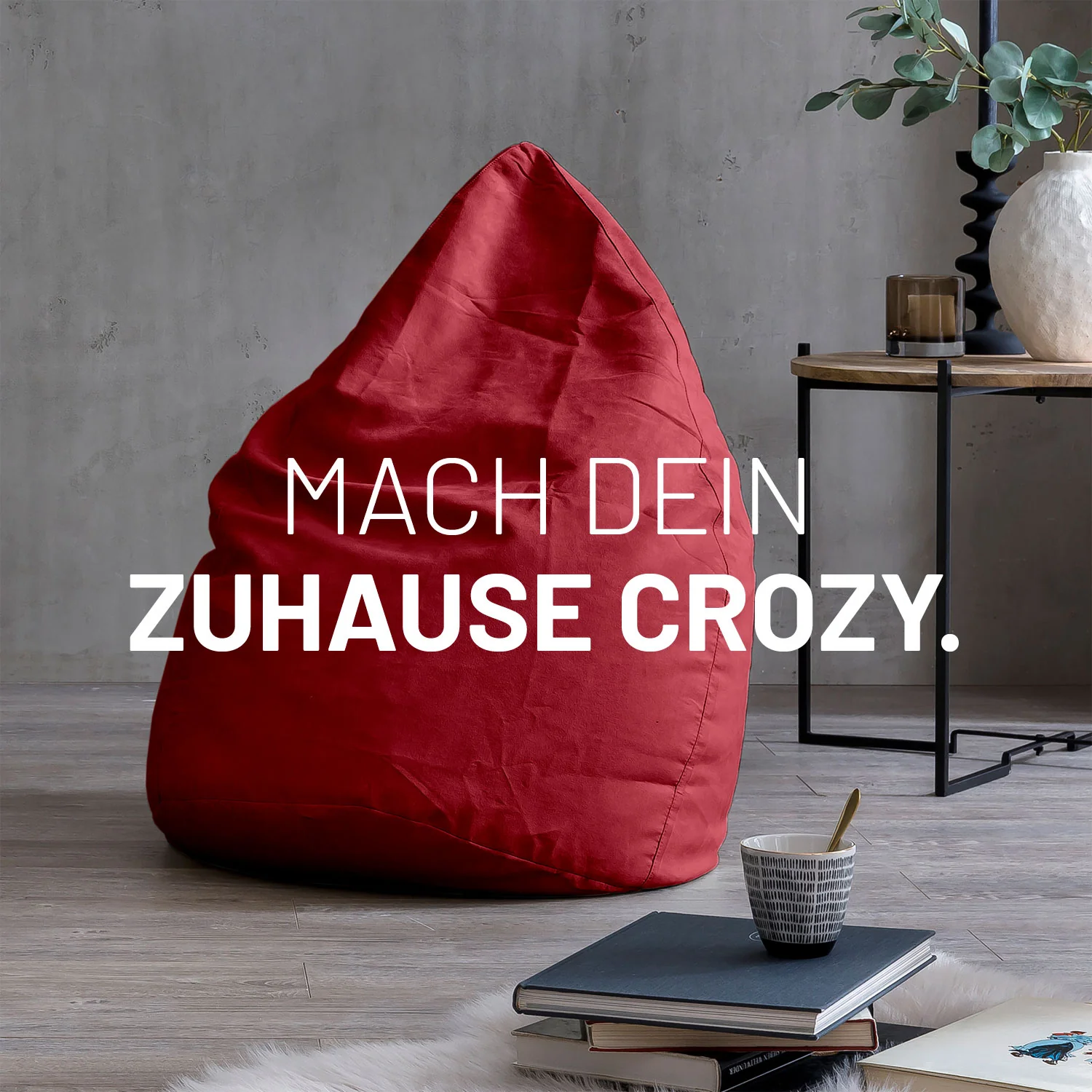 Luxury XL Sitzsack (120 L) - indoor - Rot - Image 3