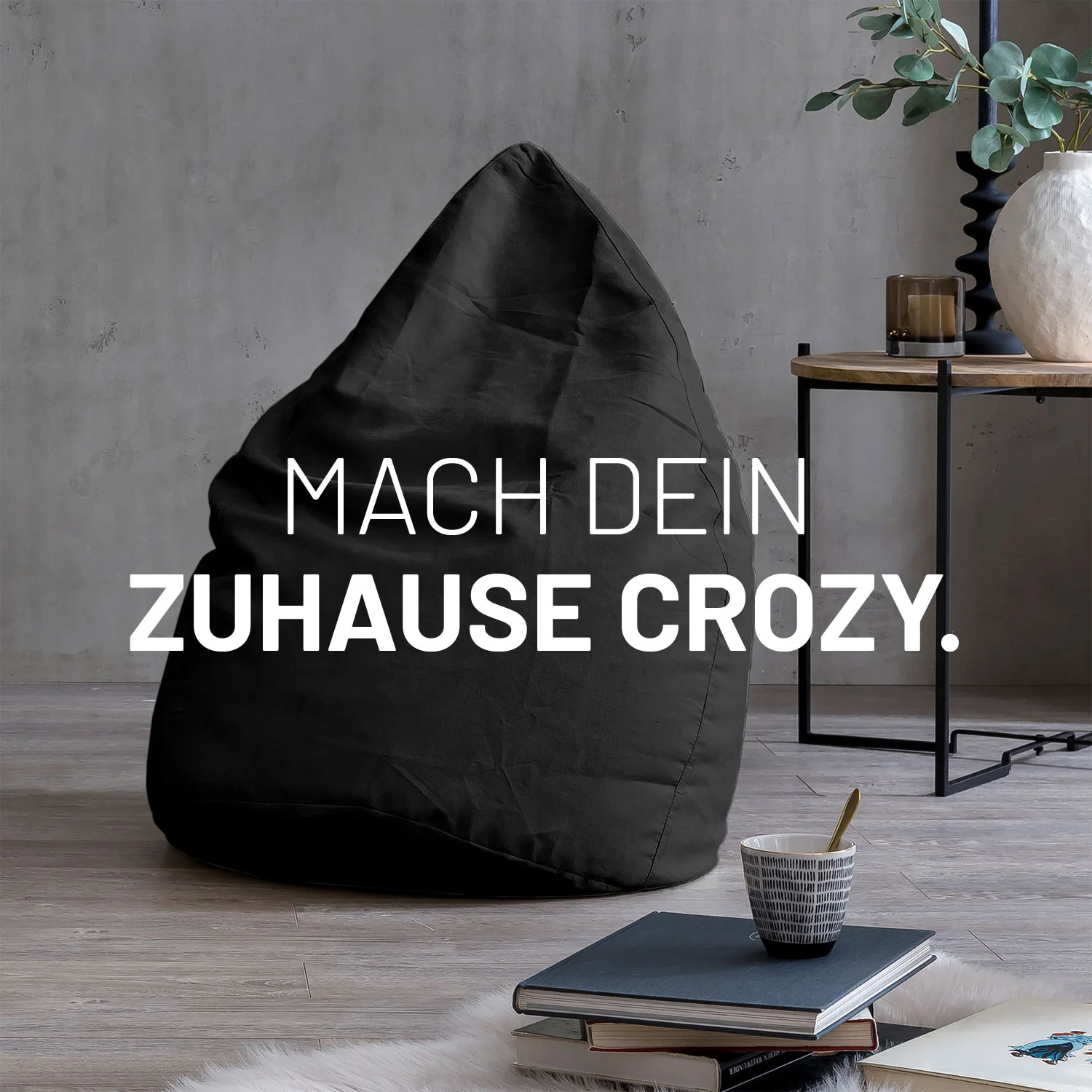 Luxury XL Sitzsack (120 L) - indoor - Schwarz - Image 3