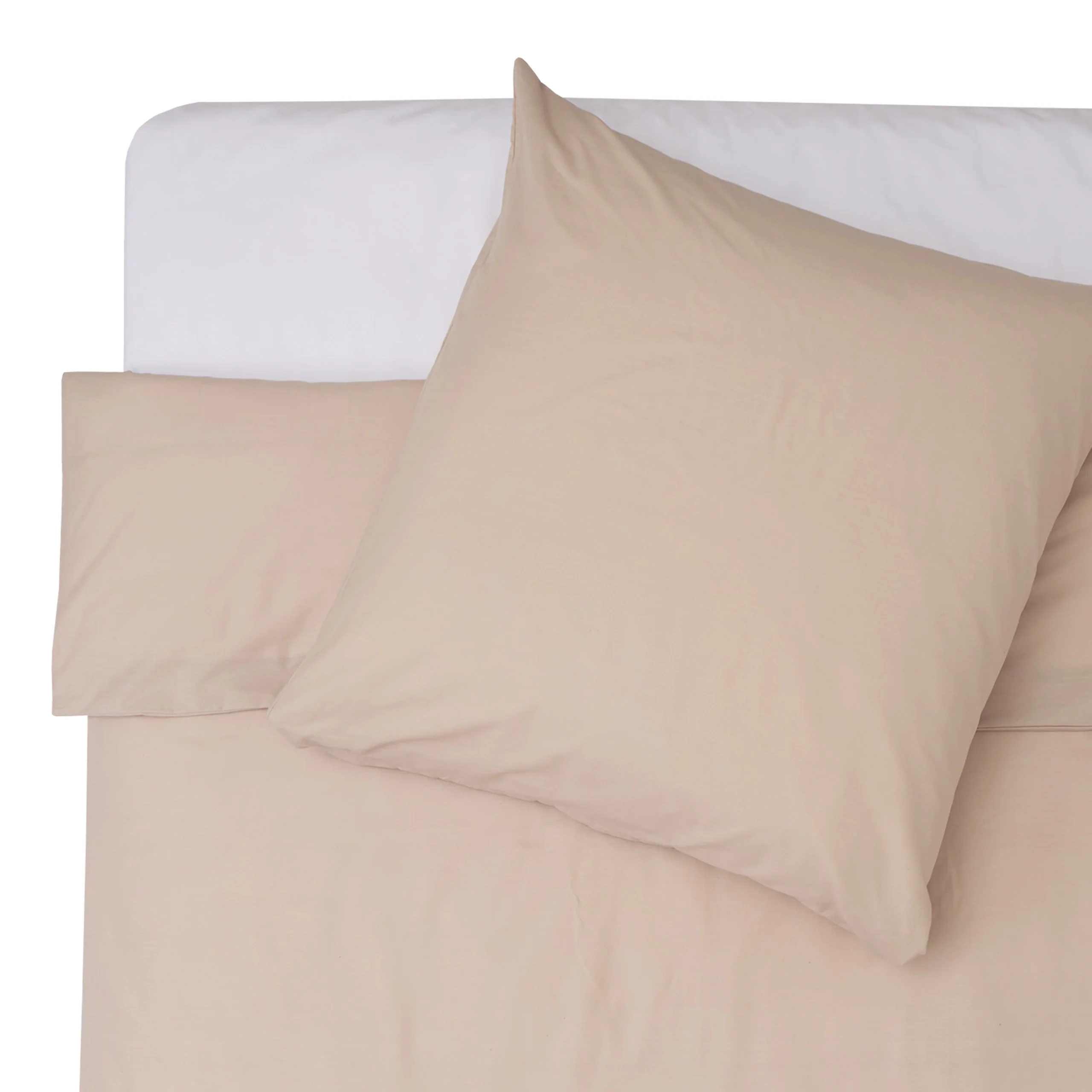 Premium Bettwäsche Everyday - Ganzjahres Bettbezug 155x200 cm & Kissenbezug 80x80 cm - Beige - Image 3