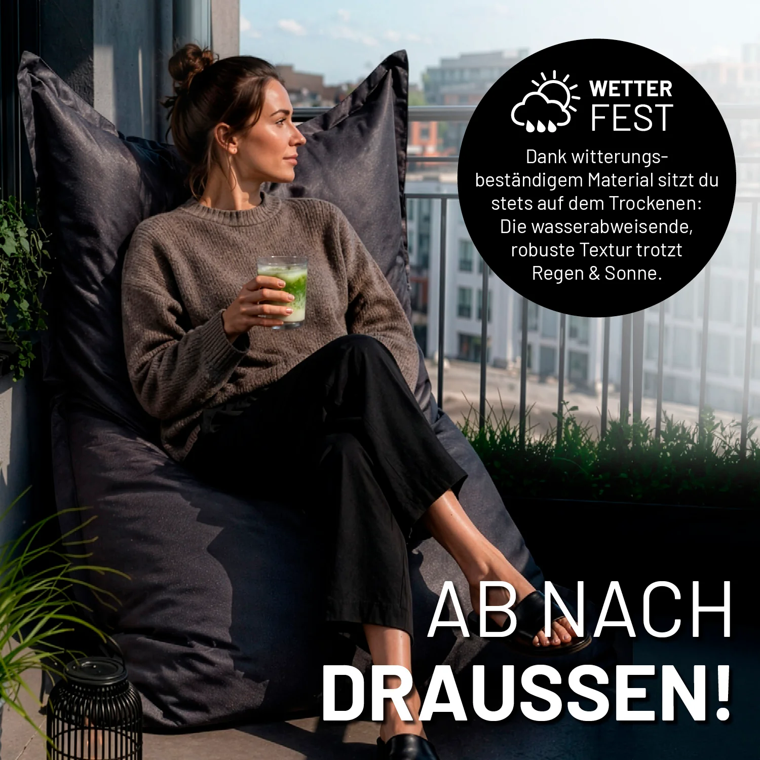Sitzsack Classic XXL (380 L) - indoor & outdoor - Anthrazit - Image 6