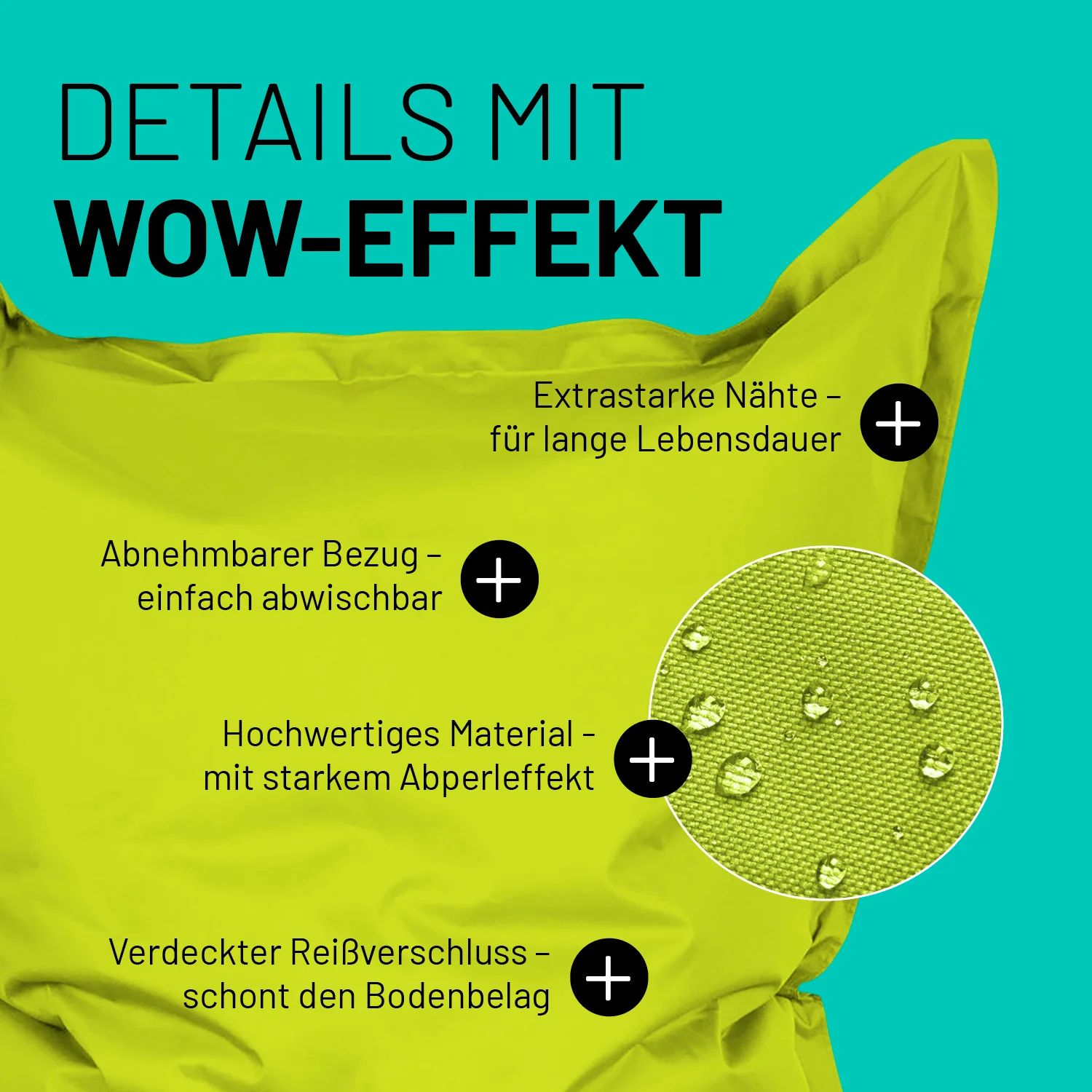 Sitzsack Classic XXL (380 L) - indoor & outdoor - Apfelgrün - Image 5