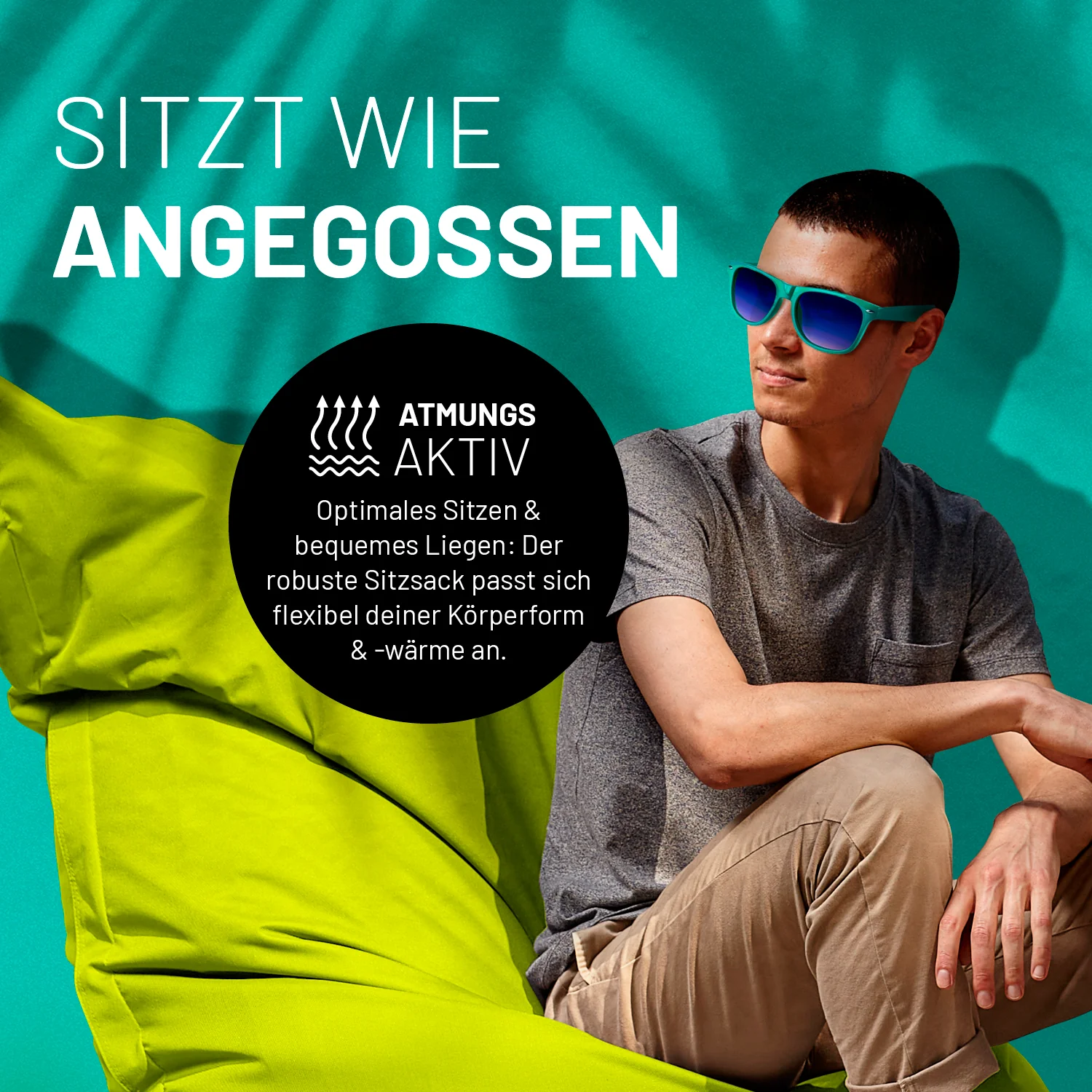 Sitzsack Classic XXL (380 L) - indoor & outdoor - Apfelgrün - Image 7