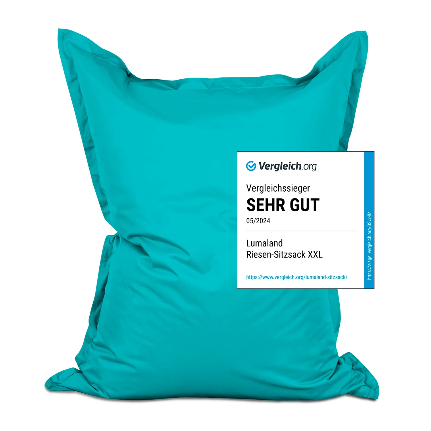 Sitzsack Classic XXL (380 L) - indoor & outdoor - Aquamarin
